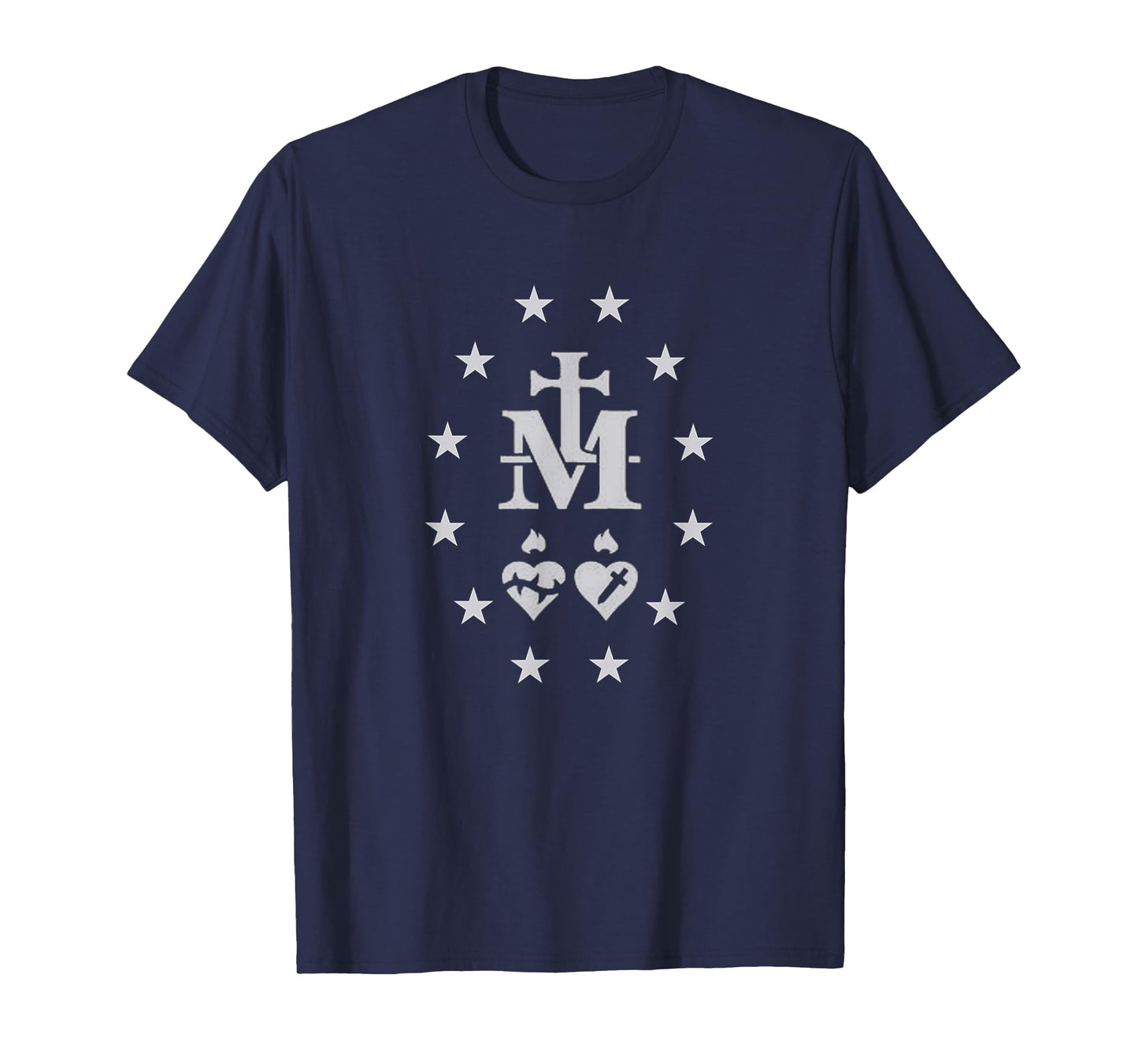 Miraculous Medal T-Shirt Catholic Virgin Mary Sacred Heart T-Shirt