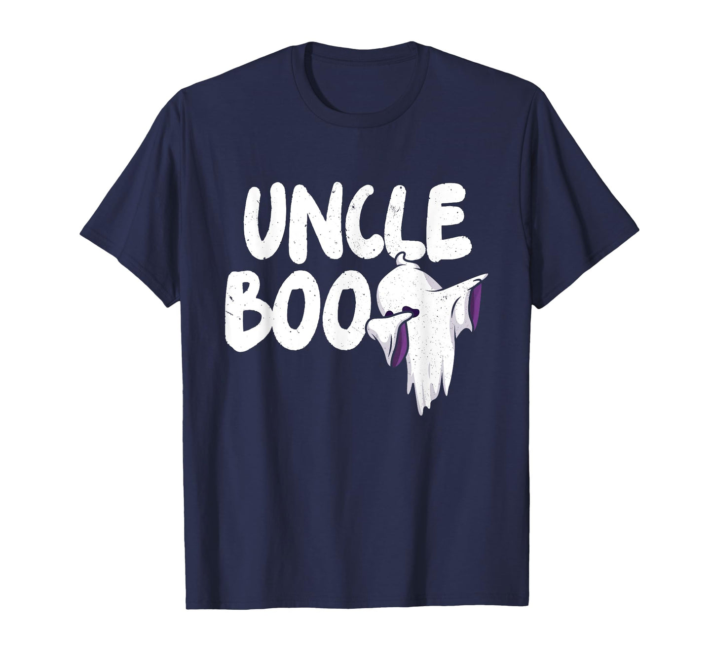 Uncle Boo Ghost Halloween Family Matching Spooky Dad Grandpa T-Shirt