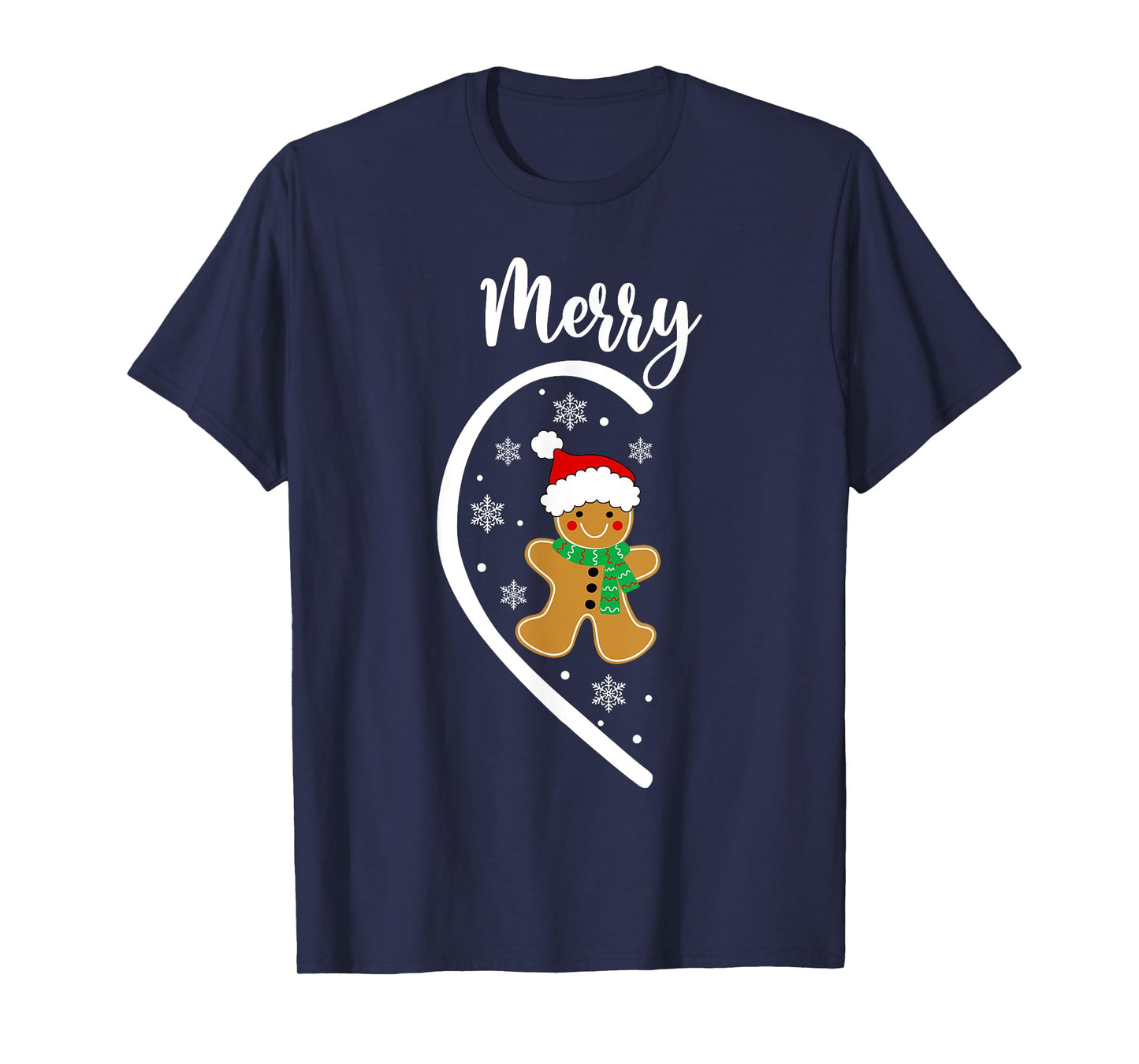 Merry Christmas Gingerbread Couple Christmas Pajama Matching T-Shirt