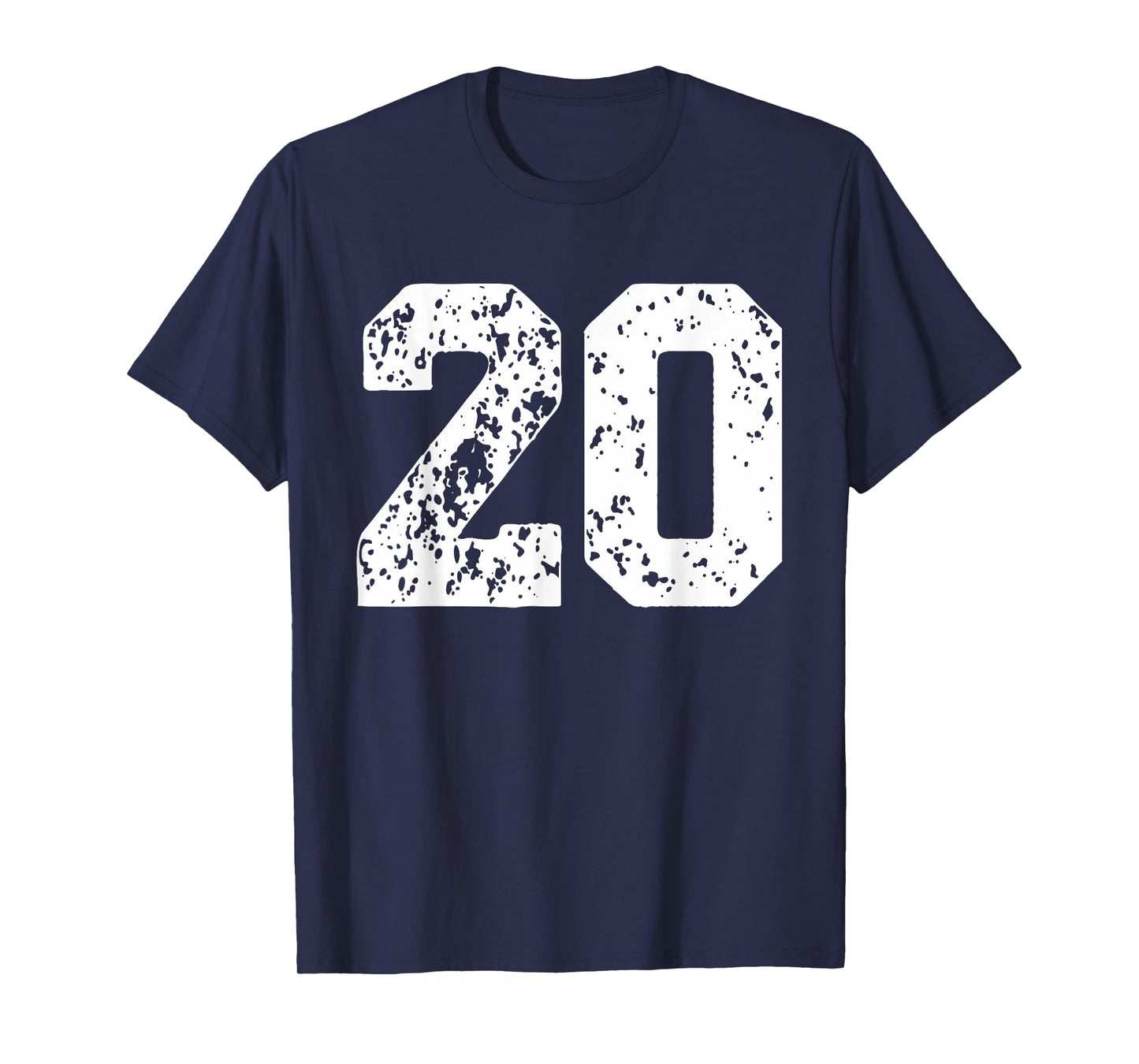 Number 20 White Best Classic College Style Birthday Funny T-Shirt