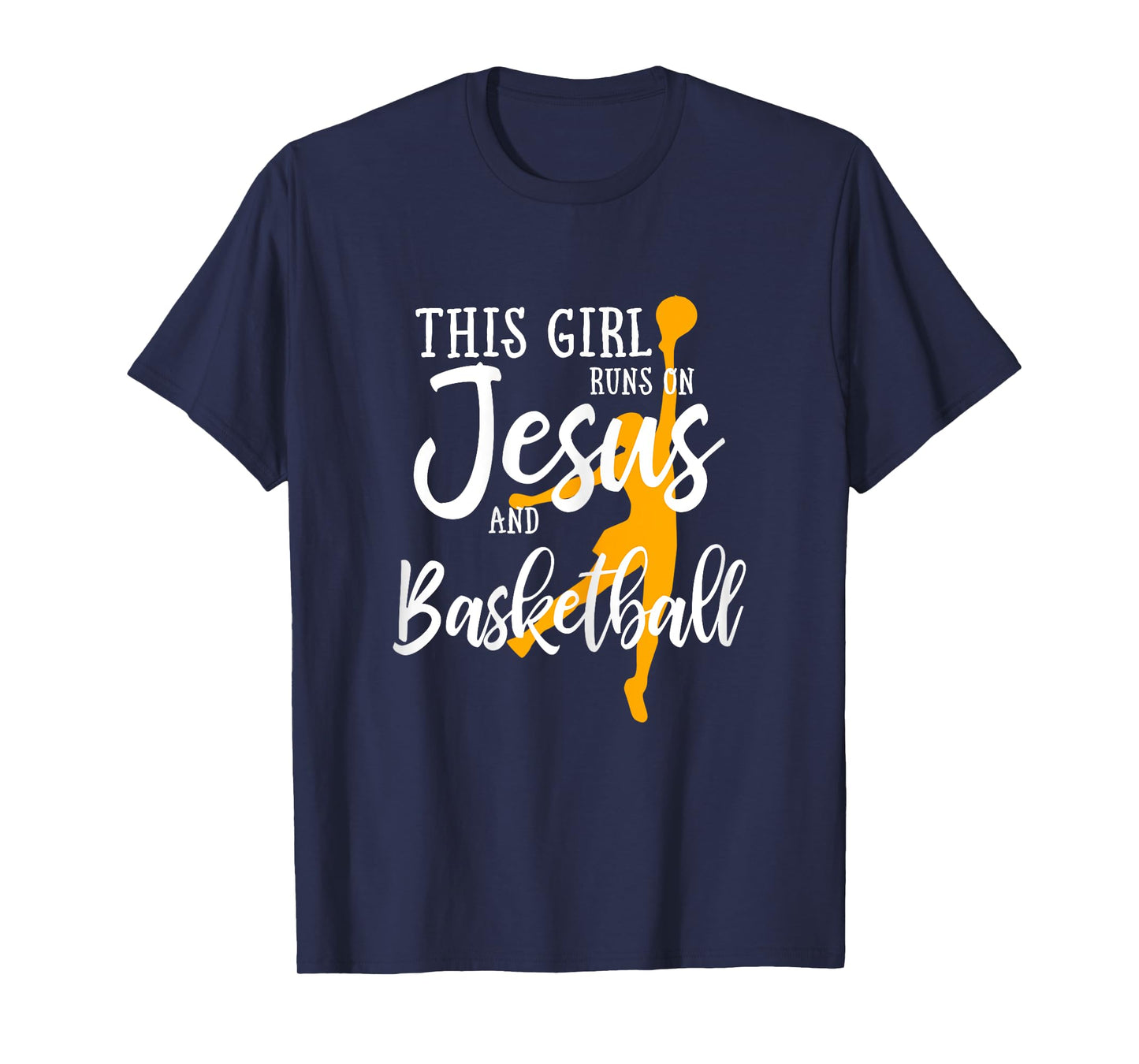 This Girl Runs On Jesus And Basketball Christian Gift T-Shirt