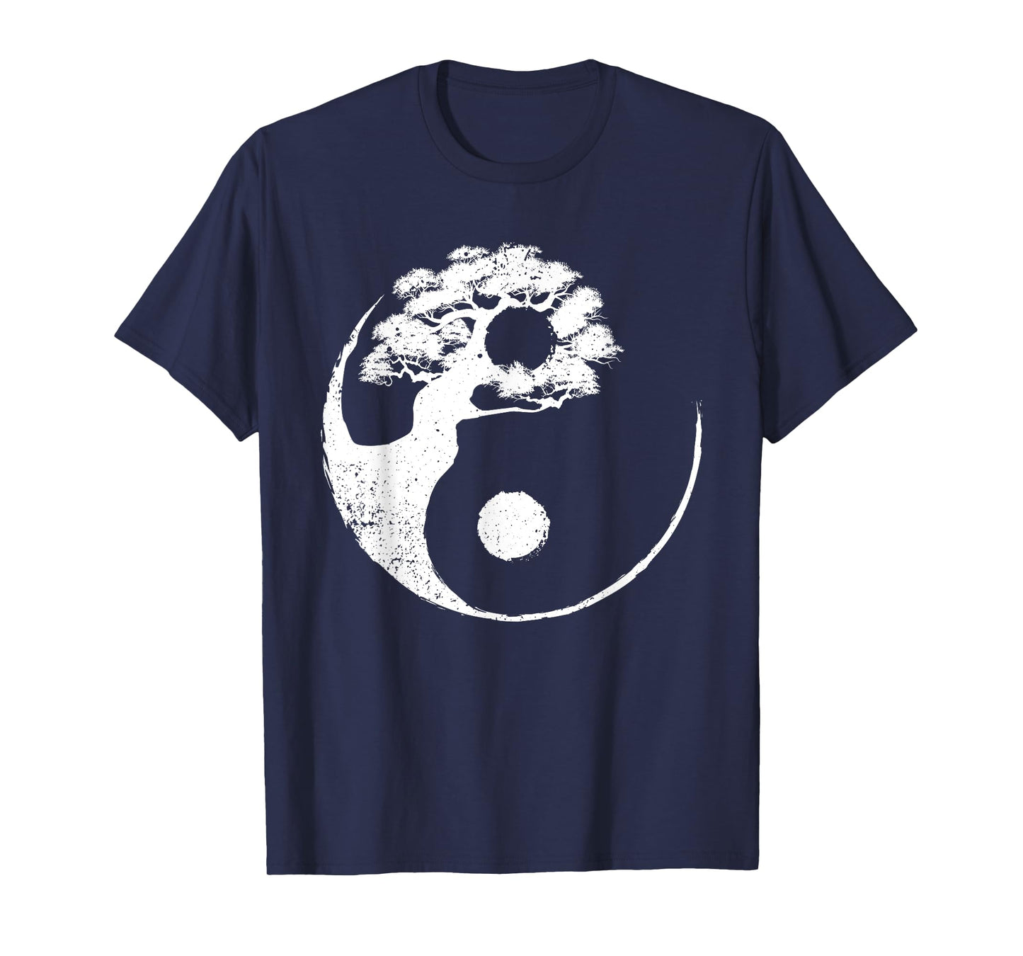 Cute Yin Yang Design Buddhist Men Women Bonsai Tree Lovers T-Shirt