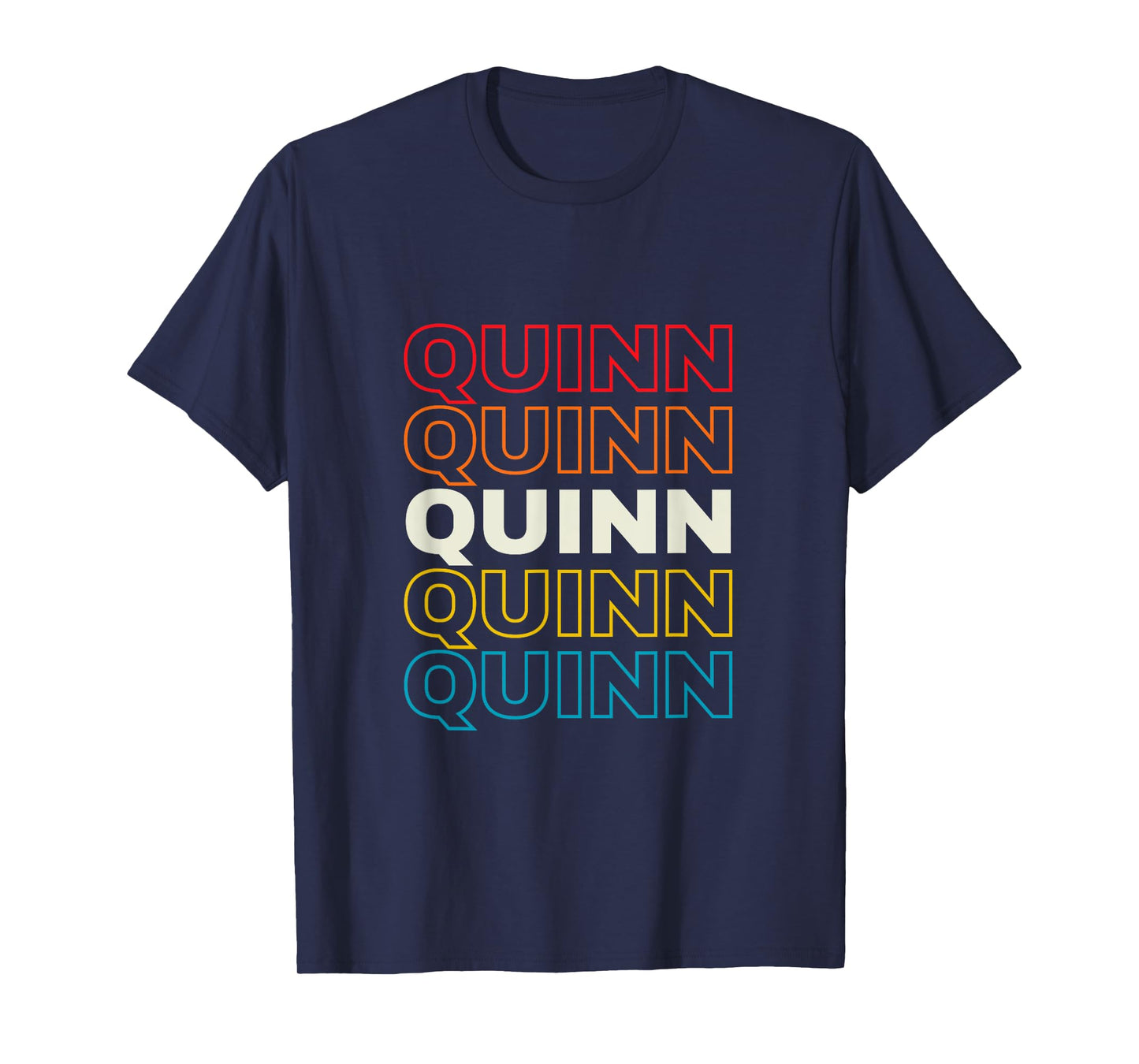 I Love Quinn Personalized Retro Sunset First Name T-Shirt