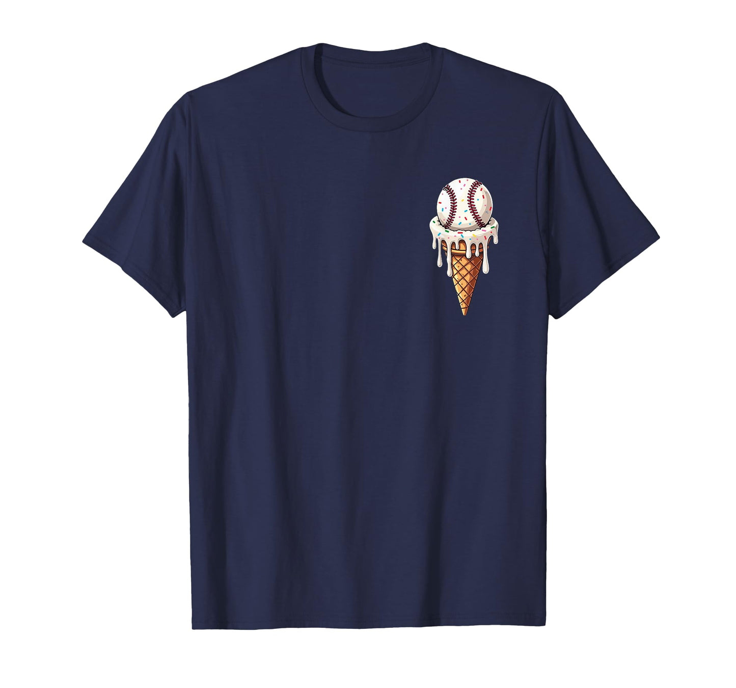 Baseball Drip with Melting Ice Cream Drippy Lovers T-Shirt