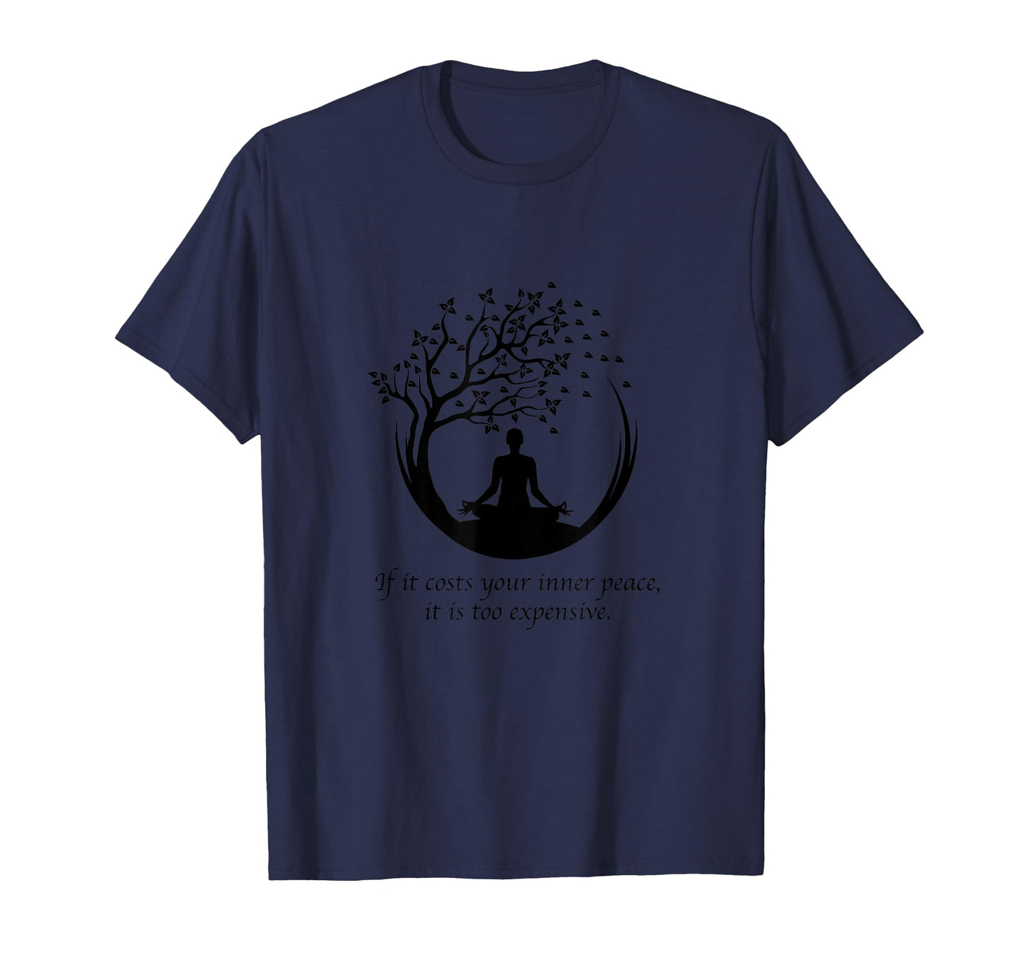 Yoga Lover Meditation Yoga Namaste Inspiration If It Costs Your Inner Peace It Too Expensive Women's Grey Yoga T-Shirt