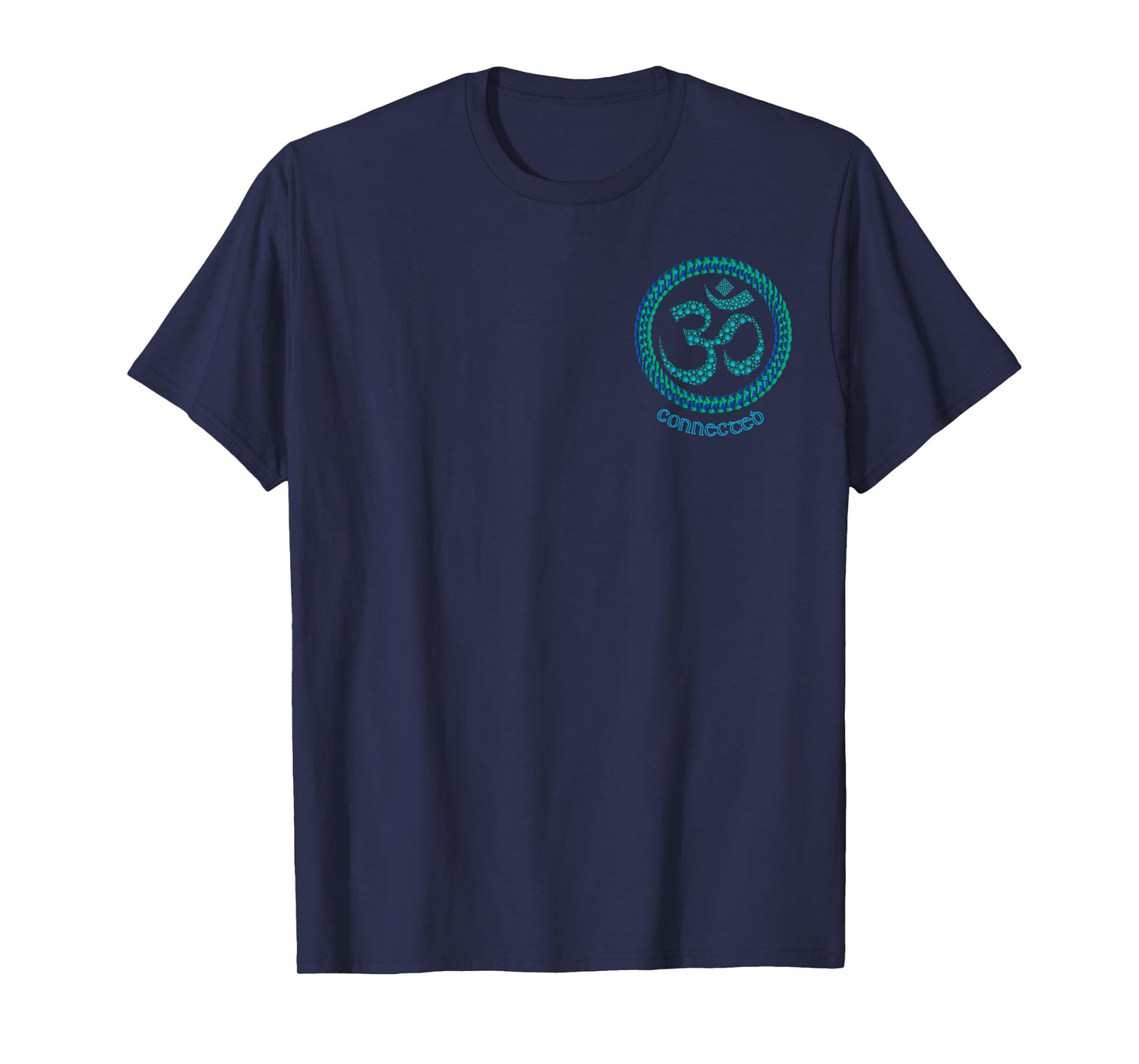 The Ohm, Om or Aum symbol. More artwork on back T-Shirt