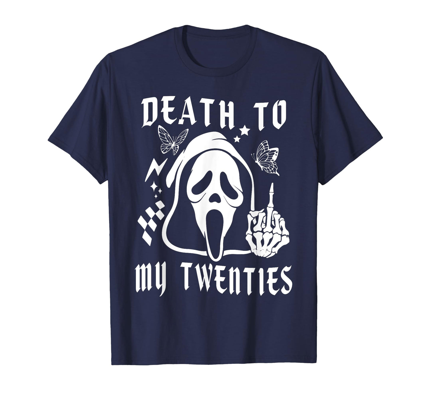 Death To My Twenties Funny R.I.P 20s, 30th Birthday Skeleton T-Shirt