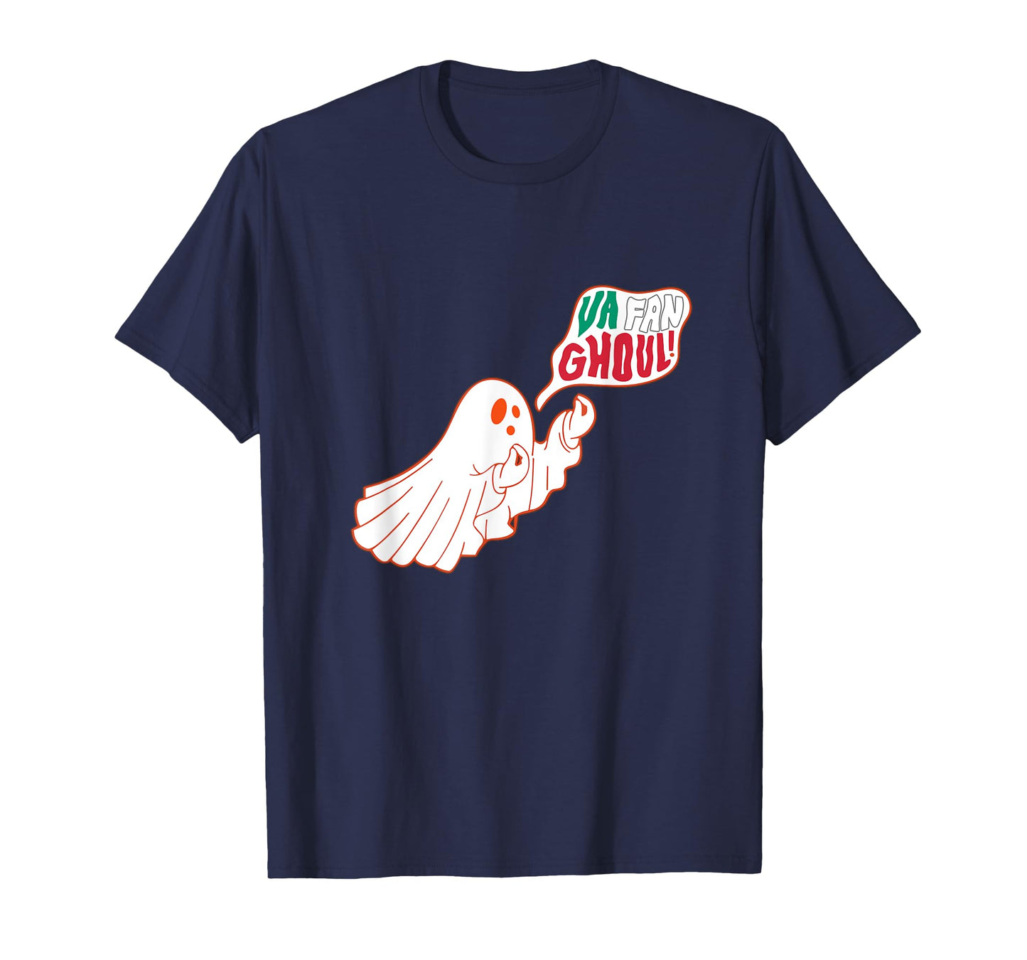 Va Fan Ghoul Funny Italian Ghost Halloween Italian Flag T-Shirt