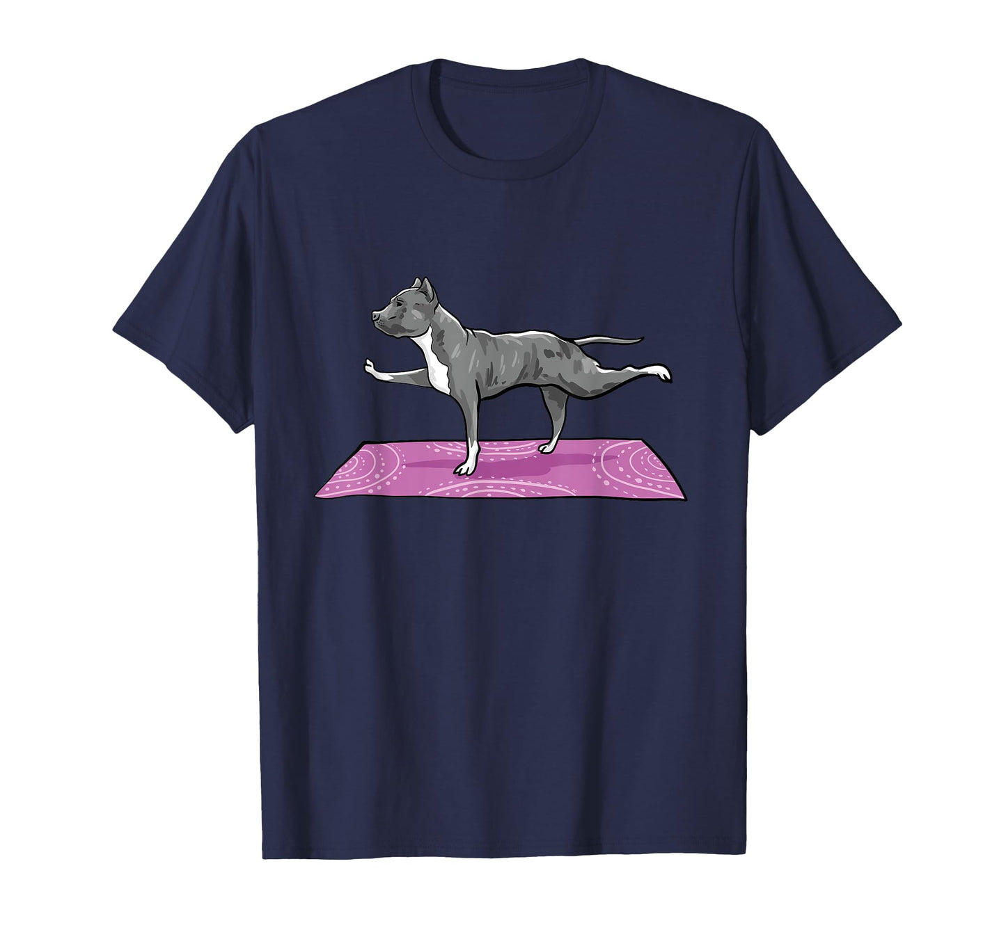 Pitbull Doing Yoga Funny Pitbull Dog Lover Yogi Teacher T-Shirt