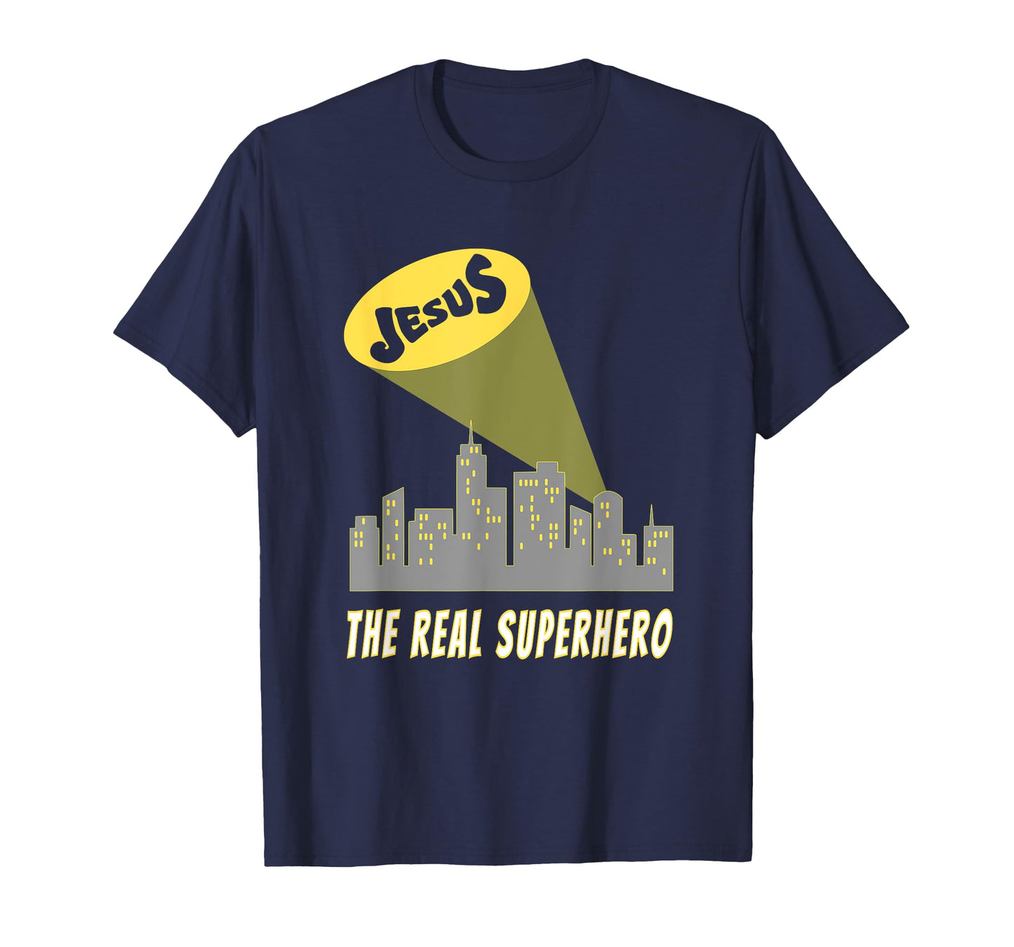 Jesus the Real Superhero Bat Signal T-Shirt T-Shirt