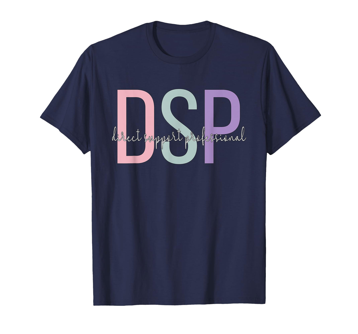 DSP Cute Direct Support Professional Black Women's Classic Fit Modern Classic Round Collar Lace Embellishment T-Shirt