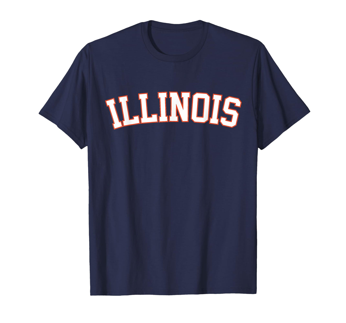 Retro Illinois Tee Vintage Illinois Orange Blue Throwback IL T-Shirt