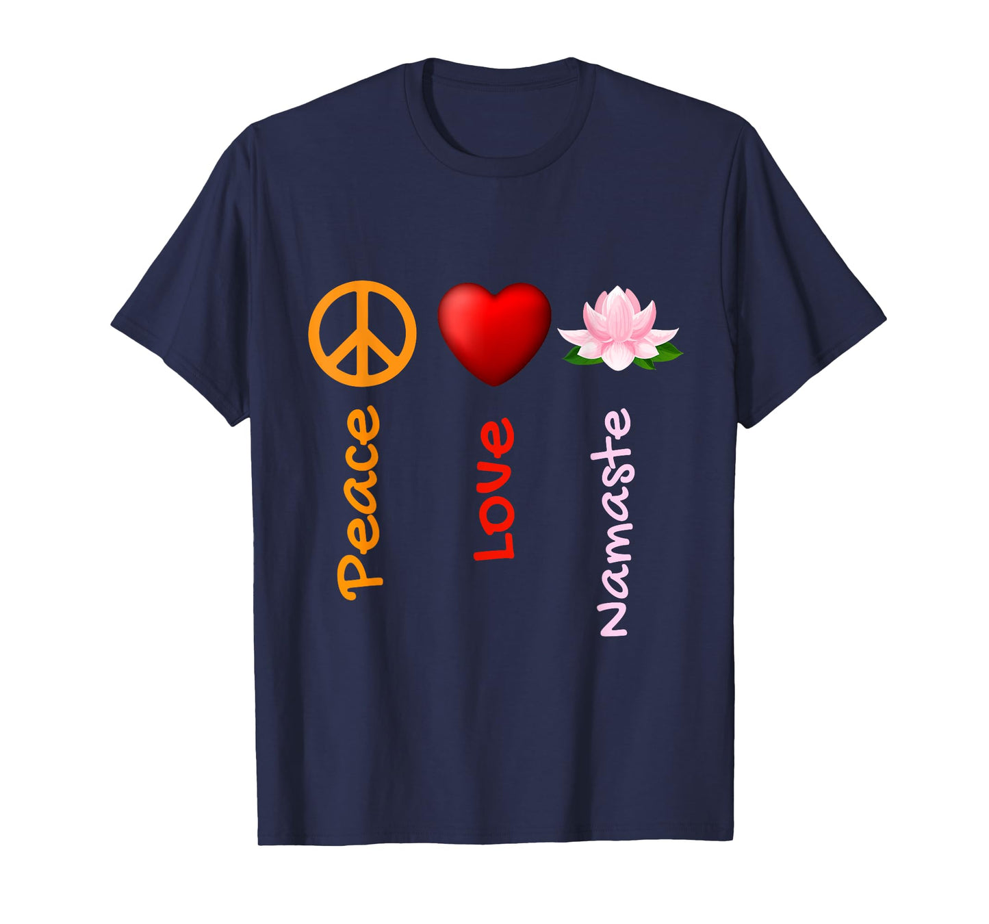 Peace Love Namaste Yoga,Yoga Gift Ideas,Yoga Lotus Flower T-Shirt