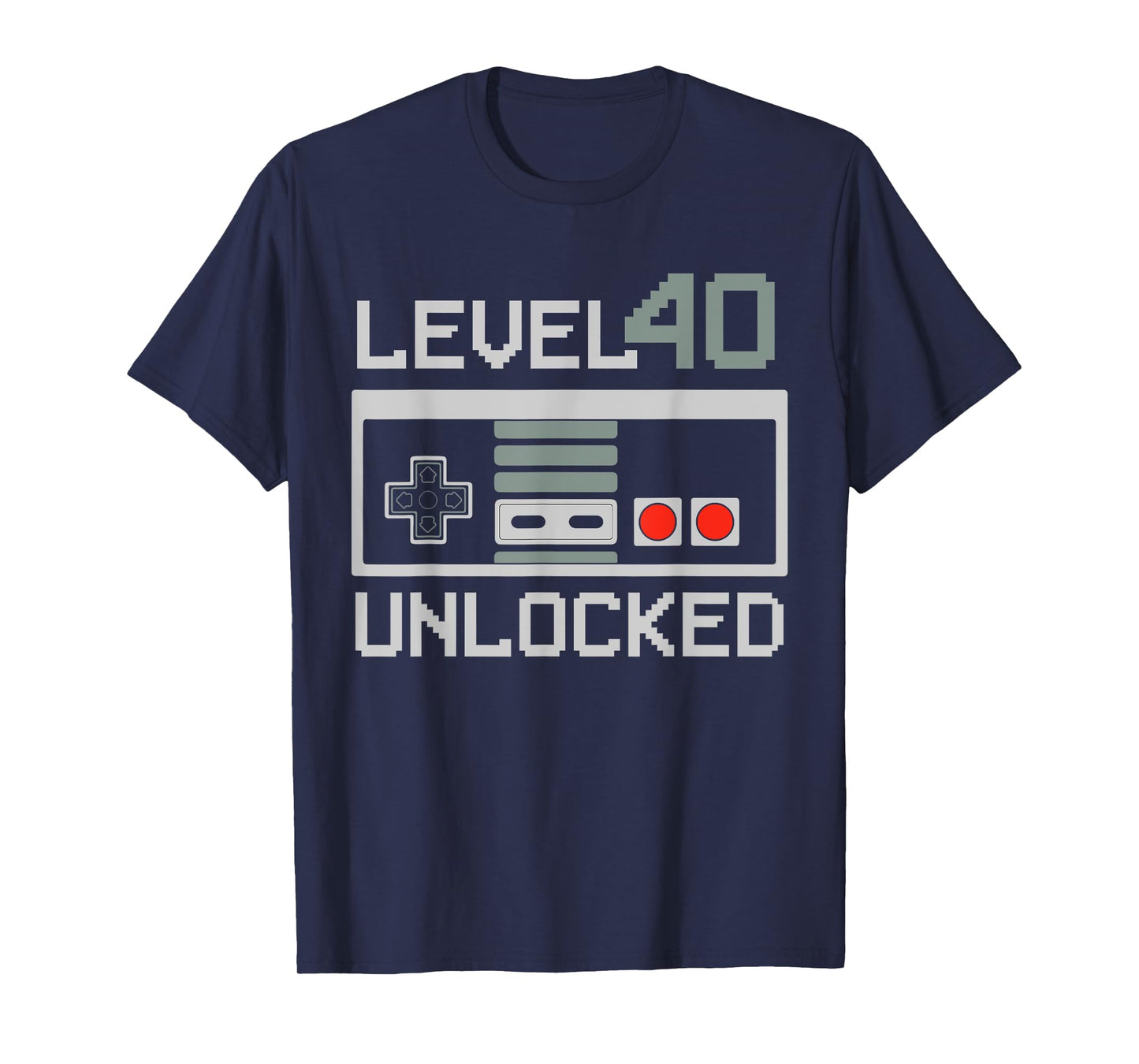 Level 40 Unlocked Video Gamer Vintage 40th Birthday Present T-Shirt