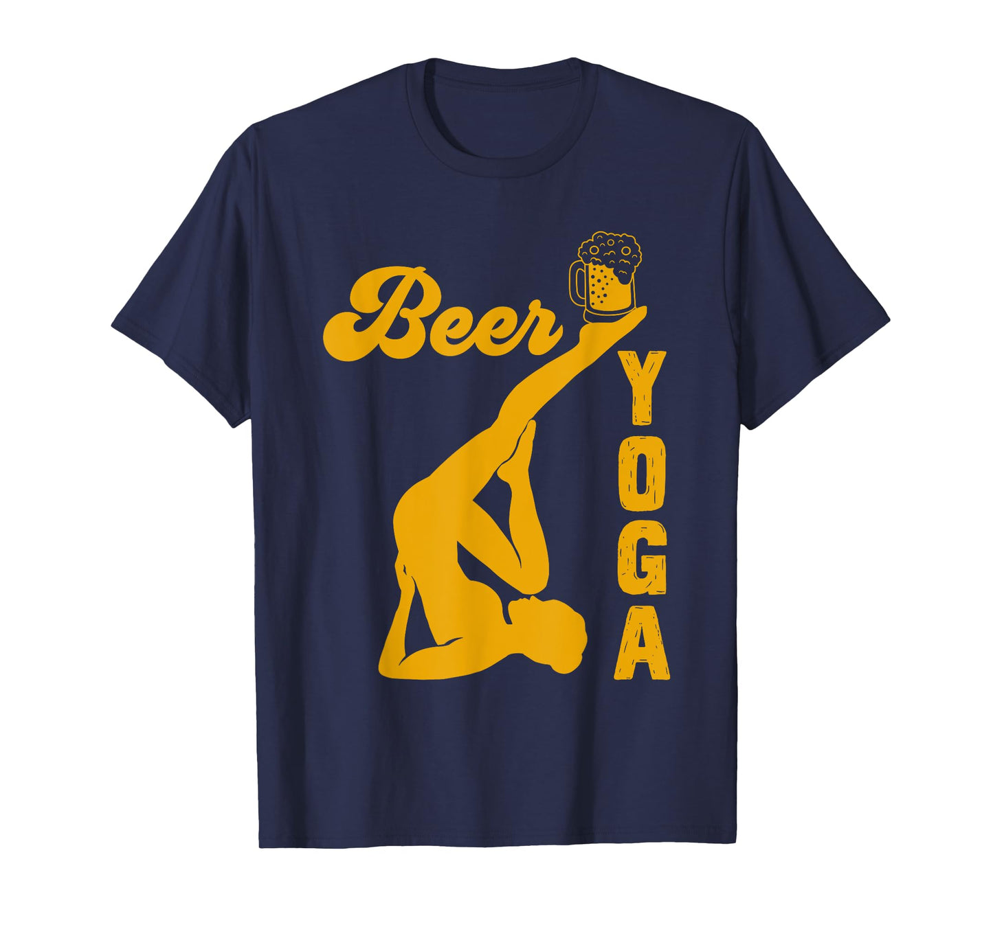 Yoga Outfit BEER YOGA Beer Drinker Funny Beer Yoga T-Shirt