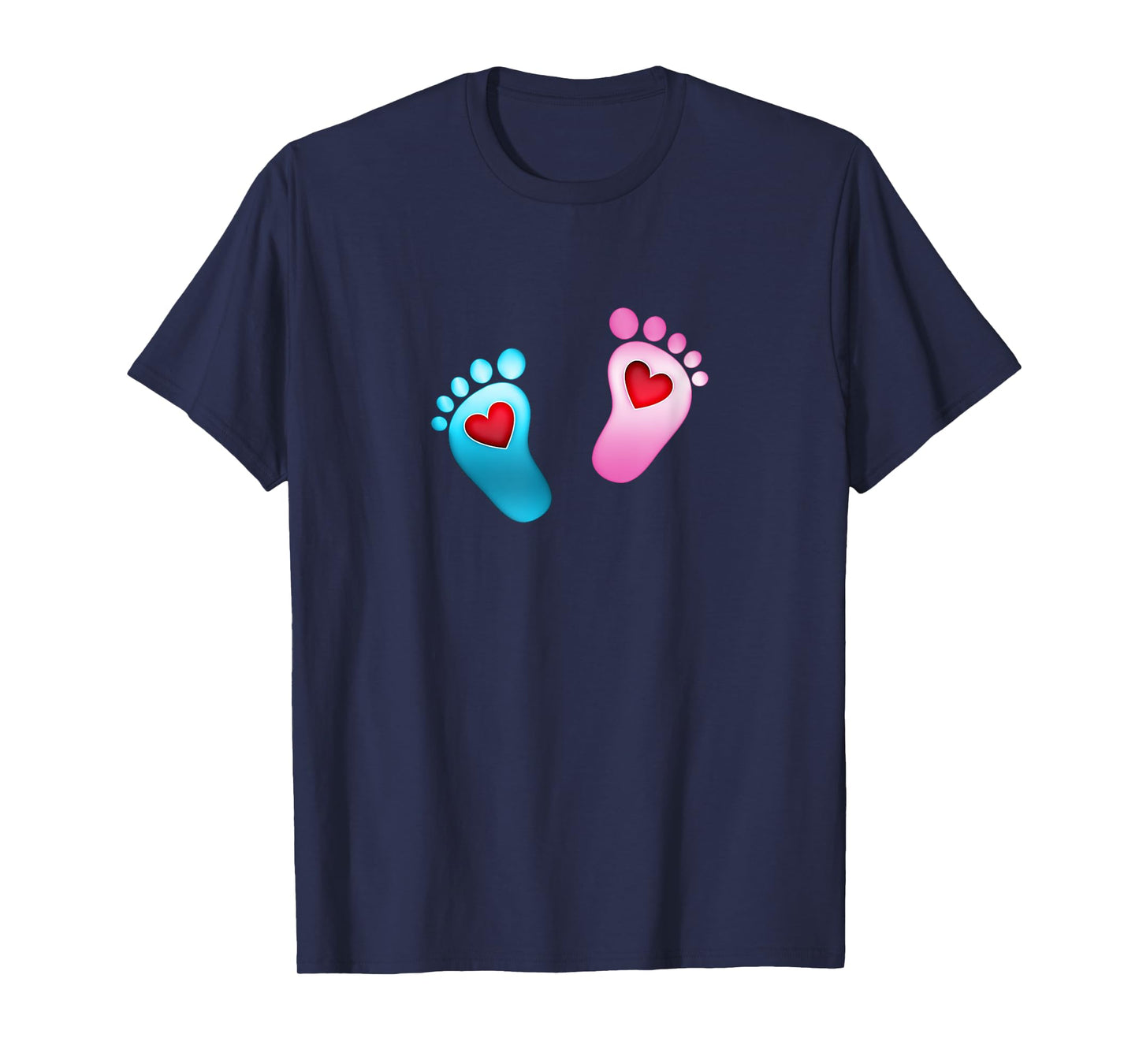 Baby footprint love heart foot feet boy girl valentine T-Shirt