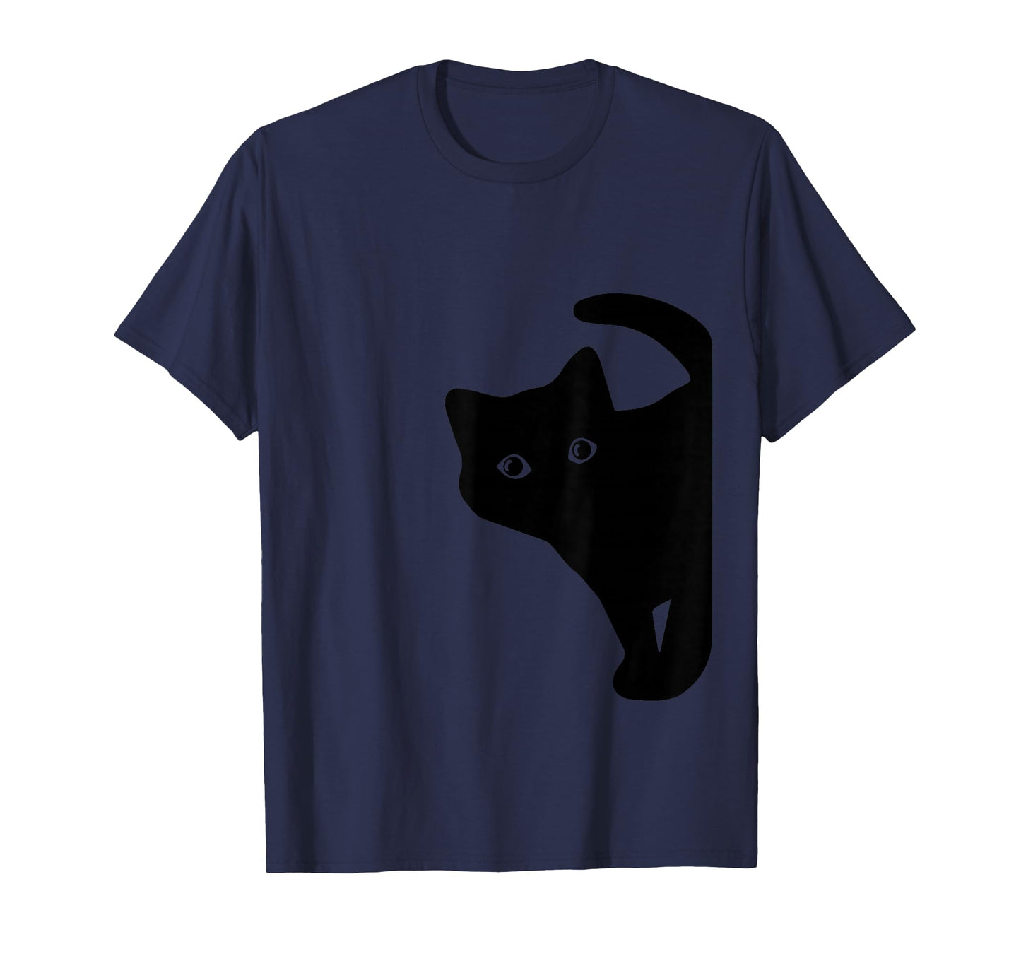 Peeking Cute Black Curious Kitten Men Women Kids Boys Girls T-Shirt
