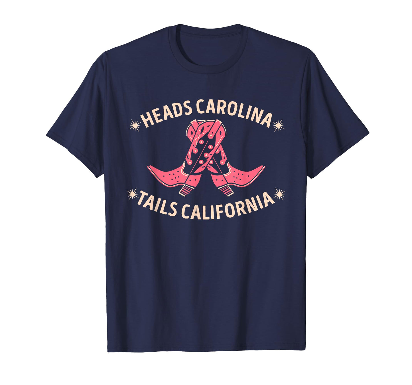 Heads Carolina Tail California Retro Vintage T-Shirt