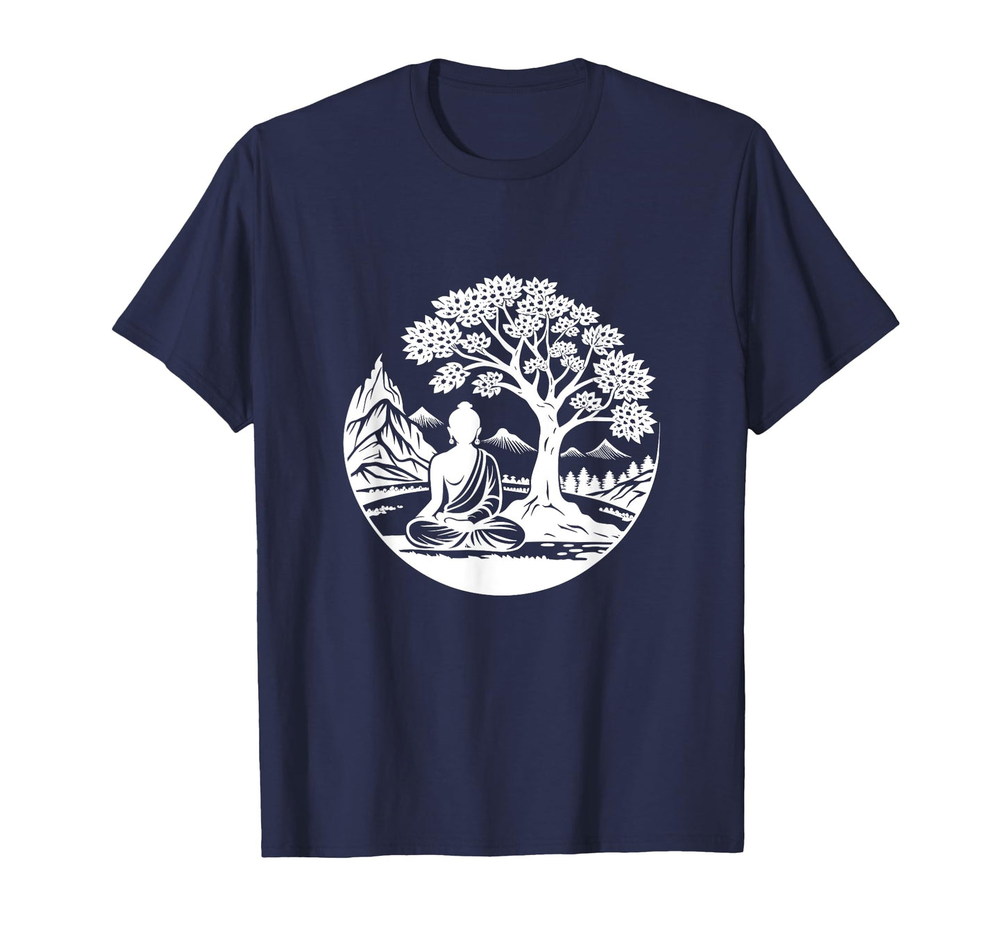 Buddha Sitting Under Bodhi Tree / Sitting Buddhist Symbol T-Shirt