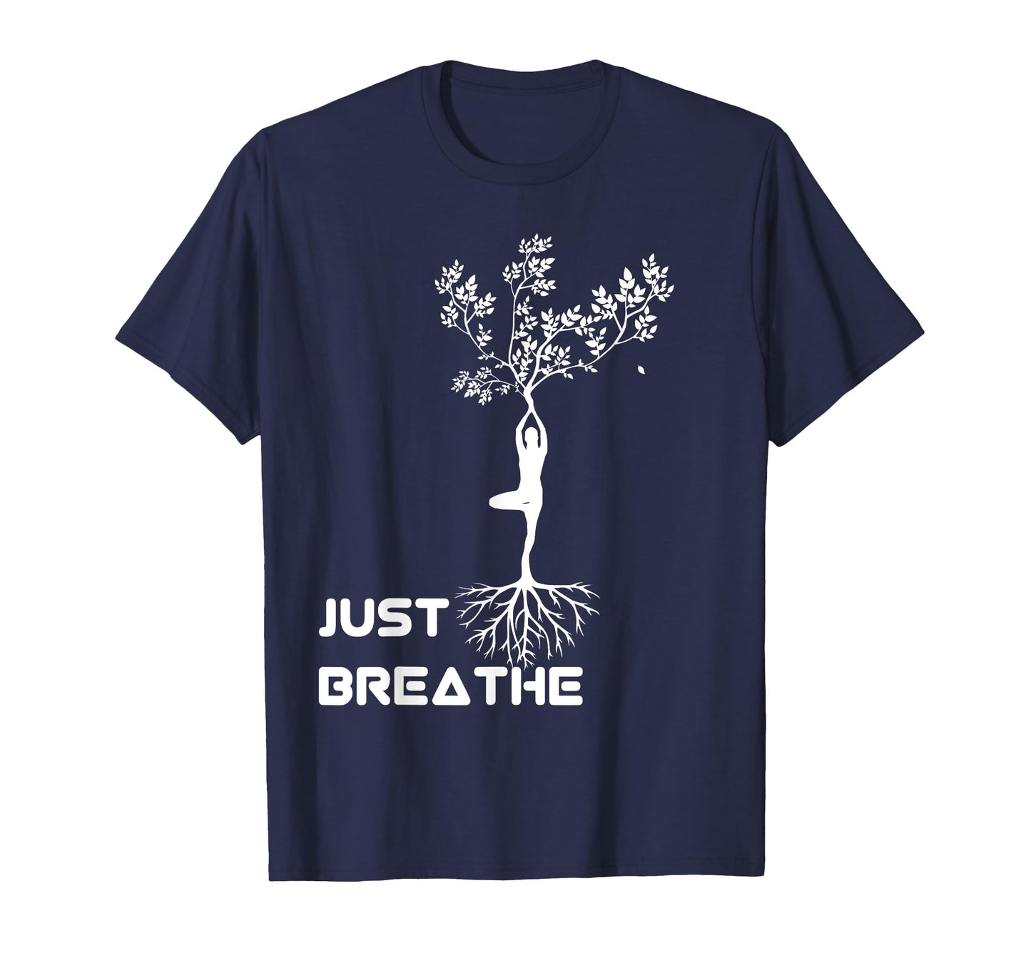 Yoga Tree of Life with Just breathe Women rooted T-Shirt T-Shirt