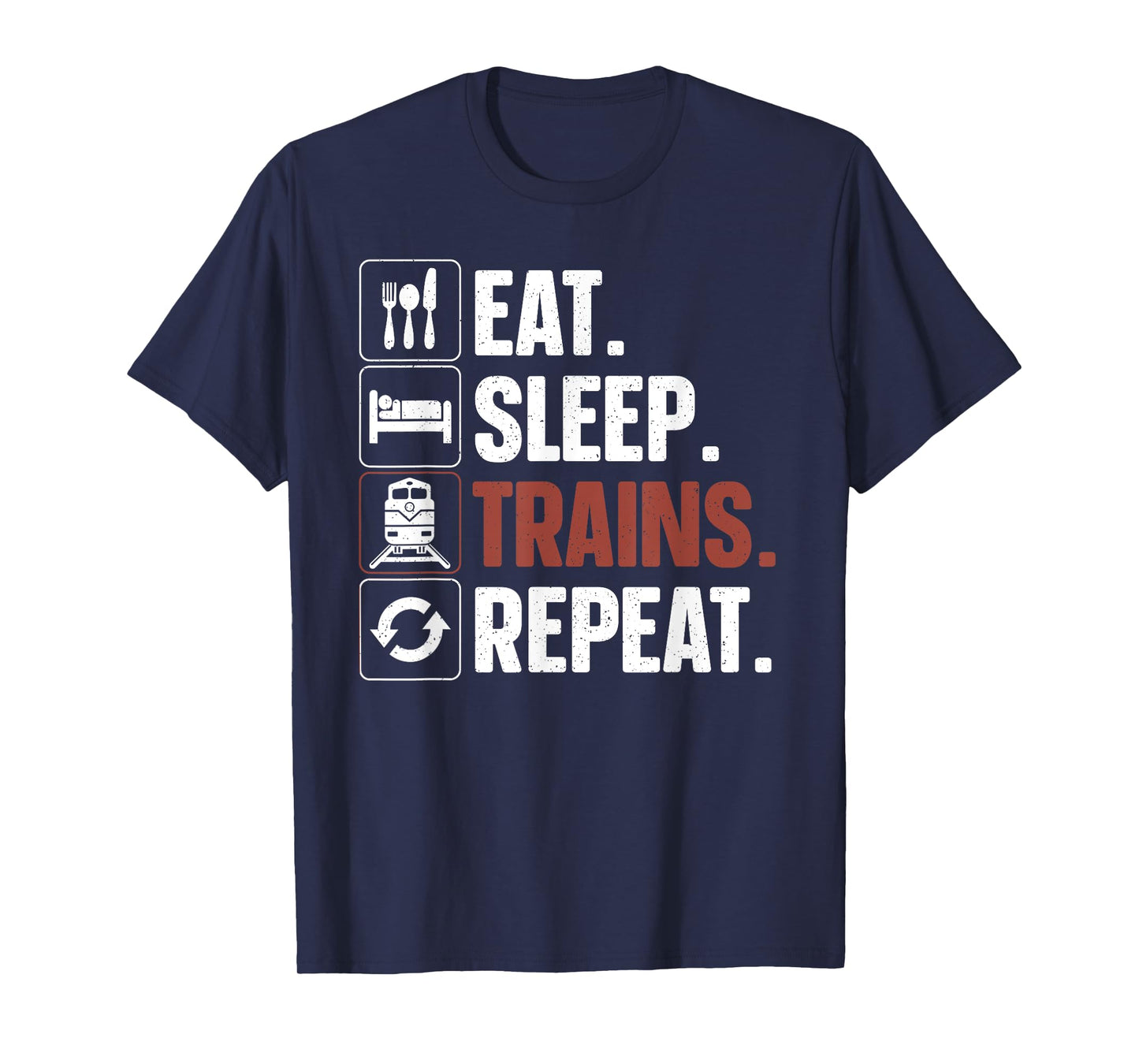 Funny Train Art For Men Women Kids Railroad Train Lovers T-Shirt