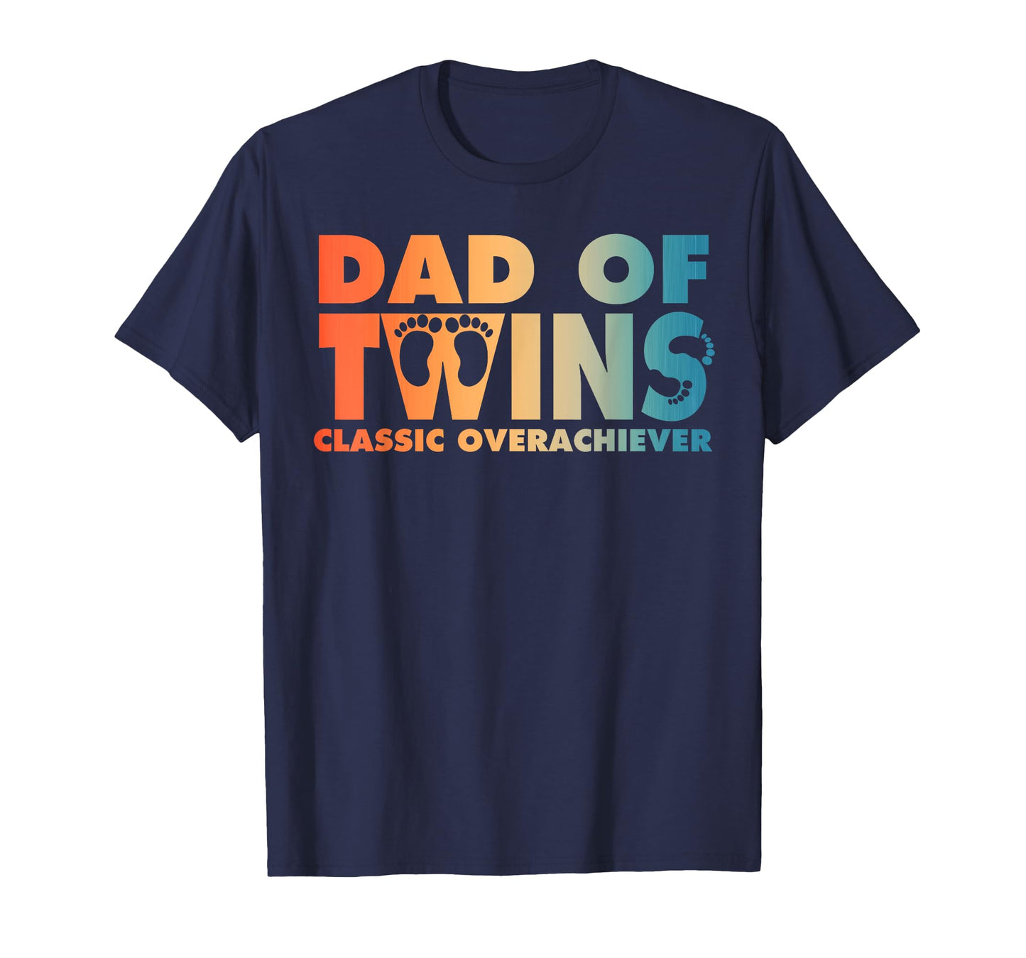 Unique Dad Of Twins Art For Father Men Twins Announcement T-Shirt