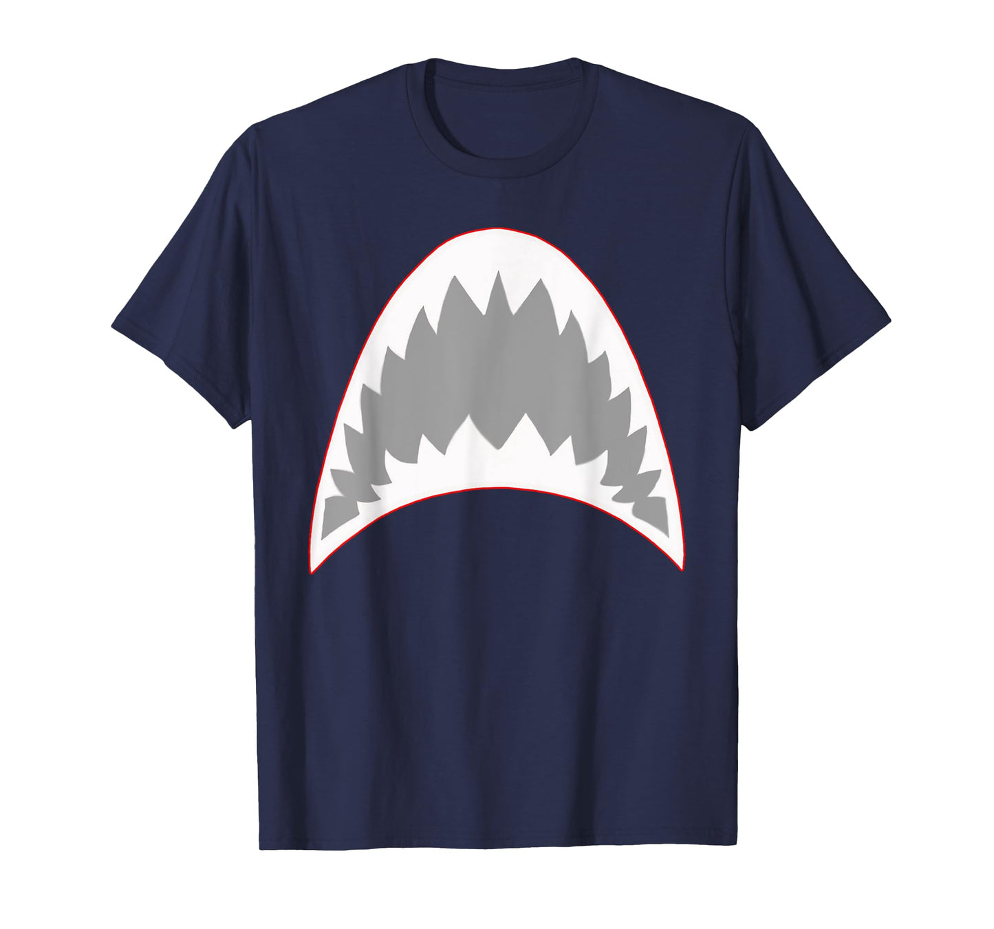 Shark Mouth Jaw Lazy Easy Costume For Halloween Party T-Shirt