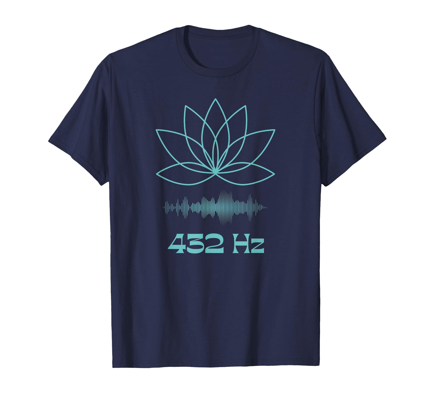 Sound Bath New Age Meditation Yoga Lotus Flower Teal Blue T-Shirt