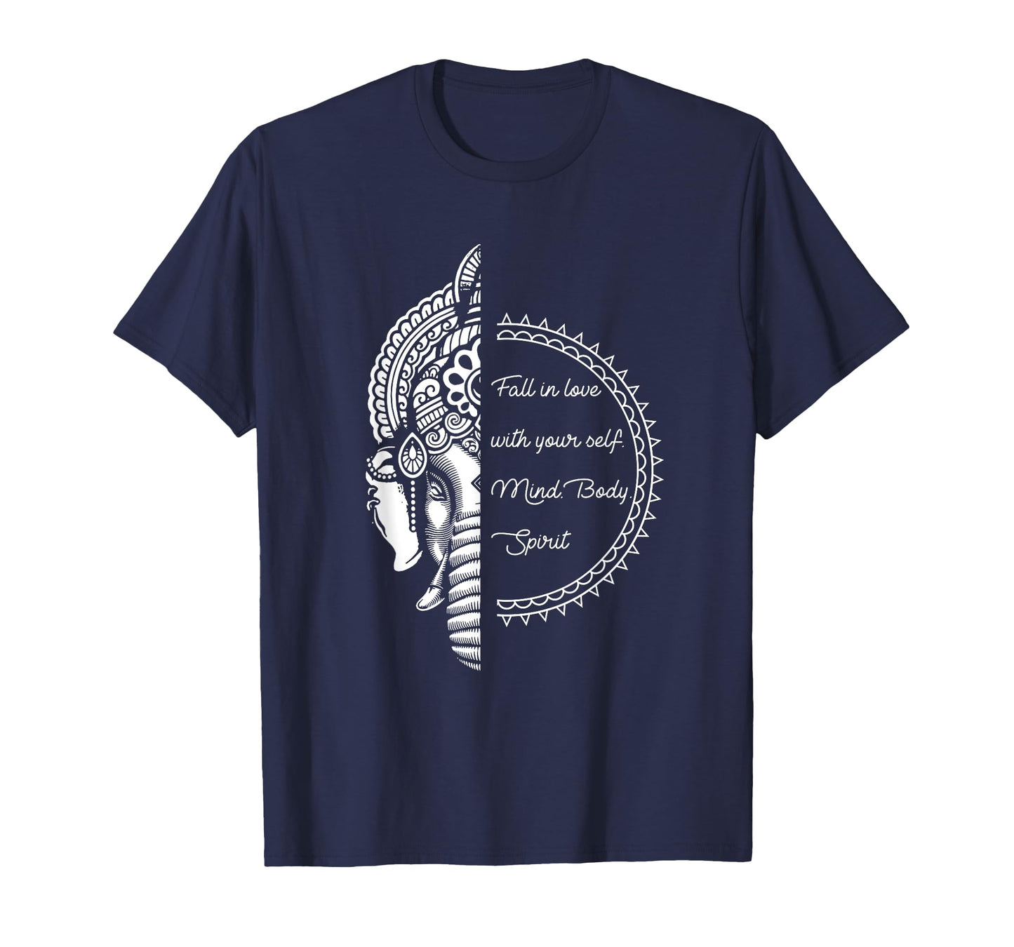 Spiritual Yoga Love Your Self Meditation Elephant Ganesha T-Shirt
