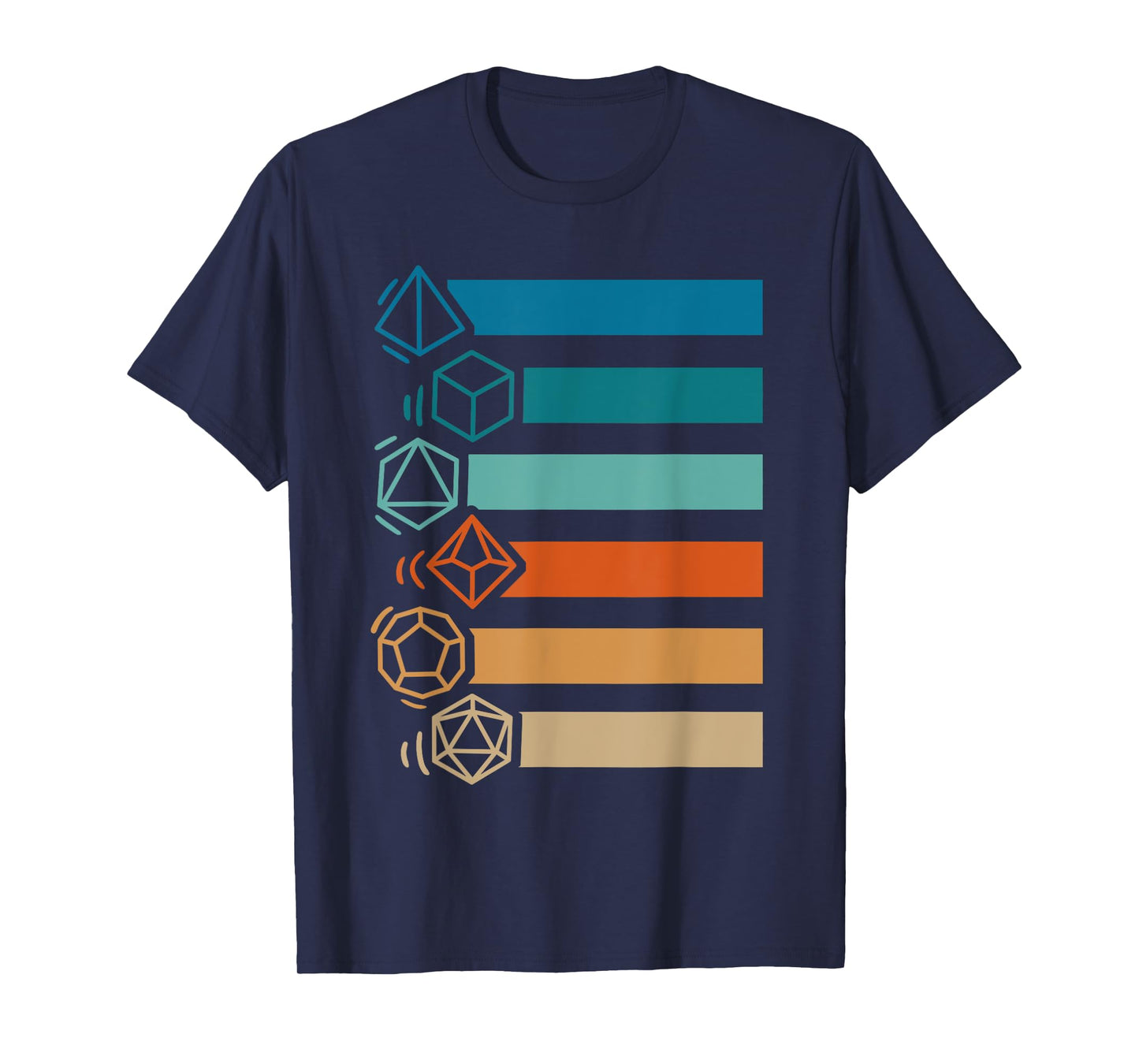 RPG Gamer Retro Polyhedral D20 Dice Set Nerdy Men Women Kids T-Shirt