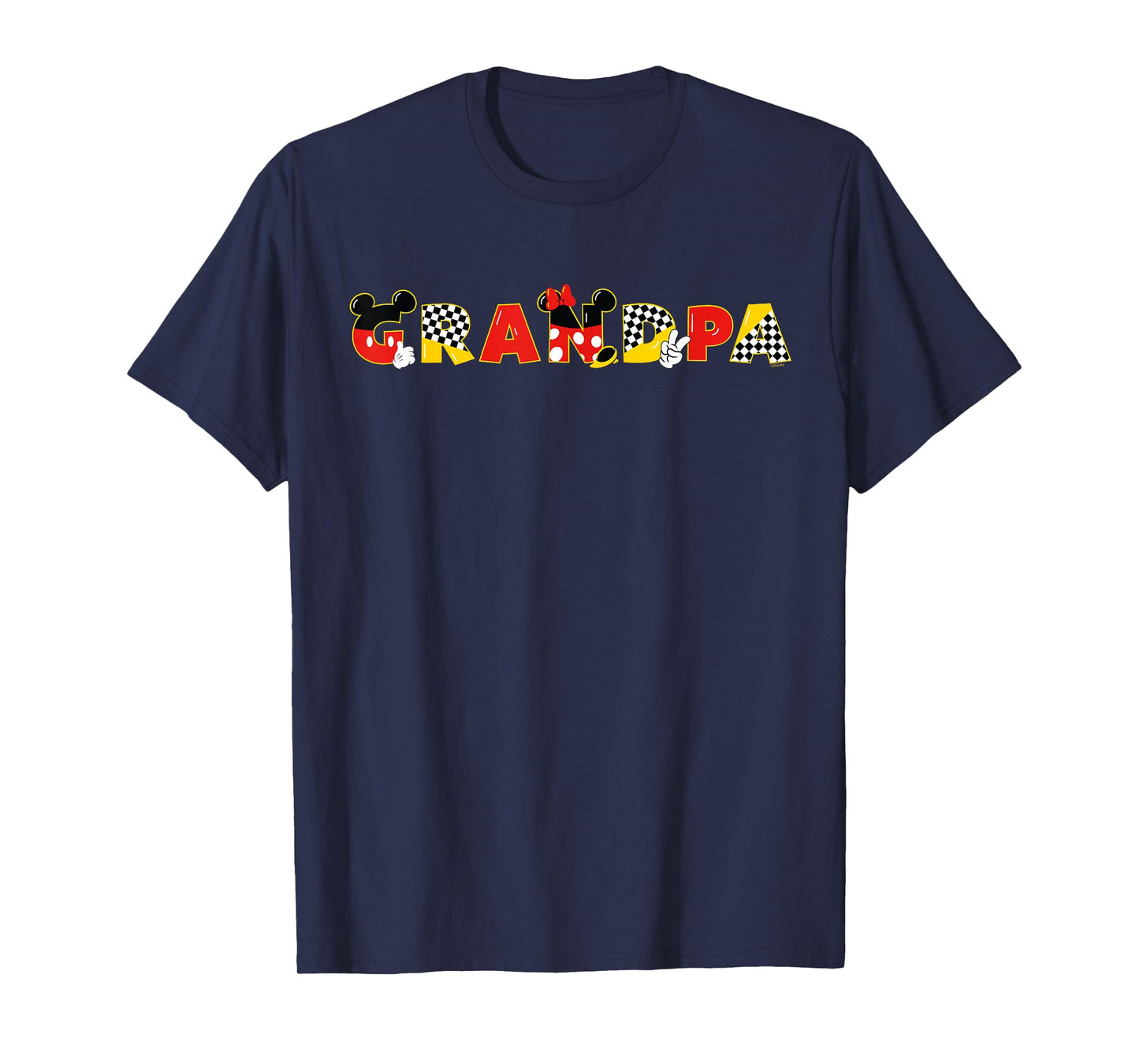 Disney Mickey & Minnie Grandpa Gift Family Trip Vacation T-Shirt