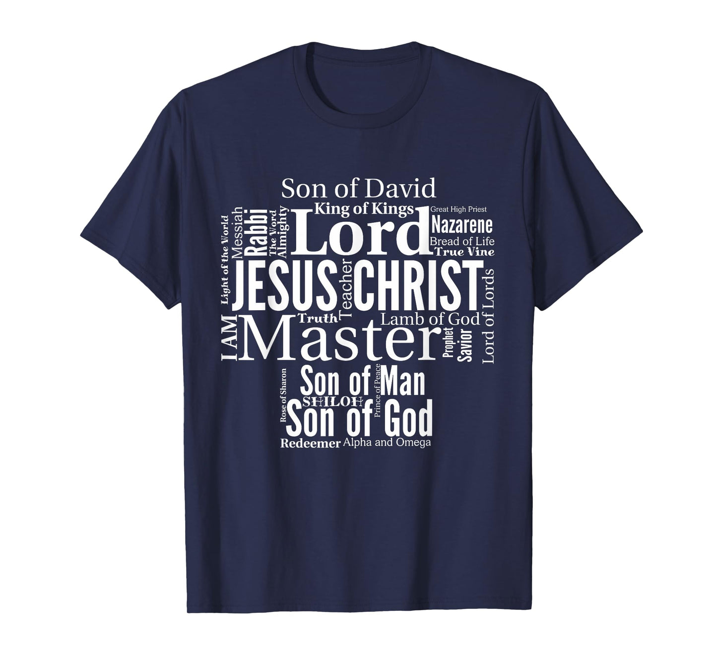 The Names of Jesus white text T-Shirt T-Shirt