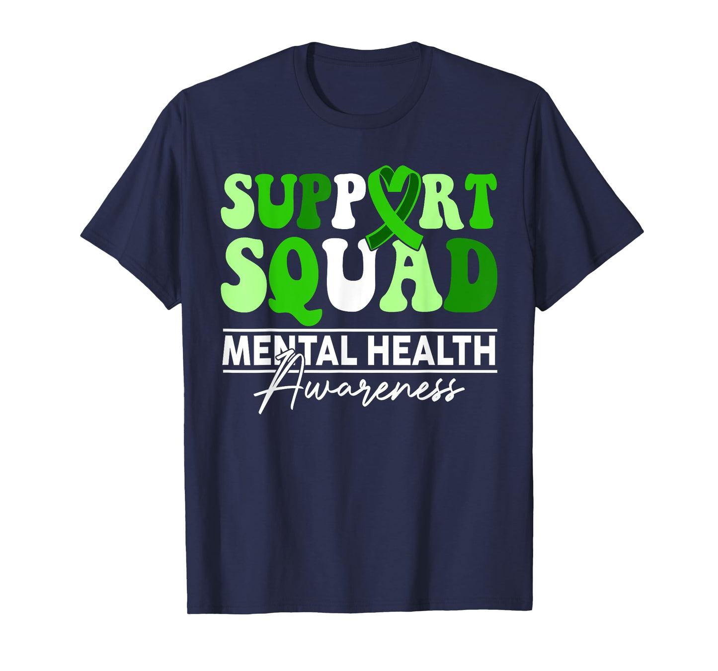 Support Squad Sunflower Hair Mental Health Awareness T-Shirt