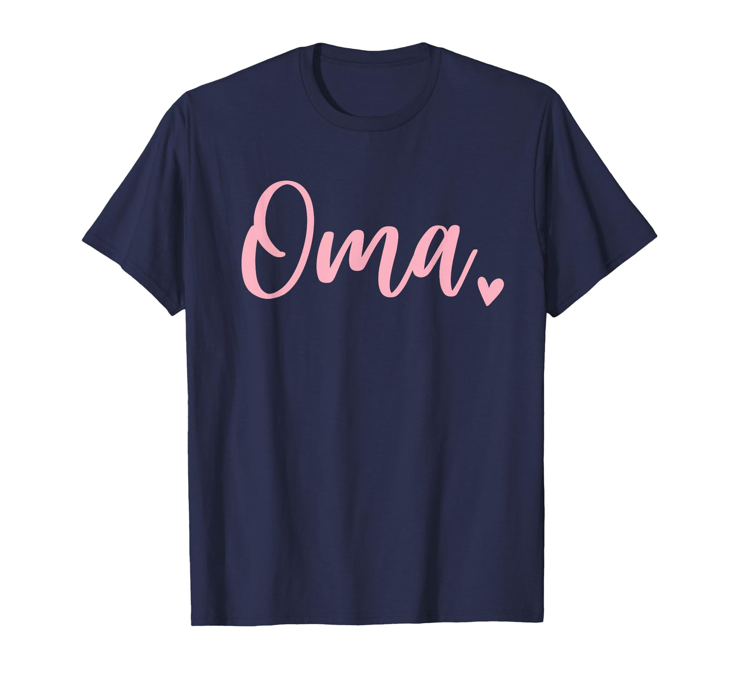 Oma Cute Heart Grandma Womens Pink T-Shirt