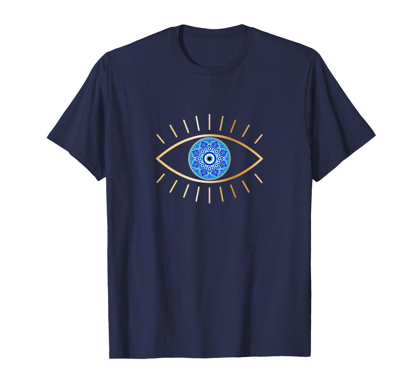 Ich sehe dich Blue Evil Eye Eyelashes Good Luck T-Shirt