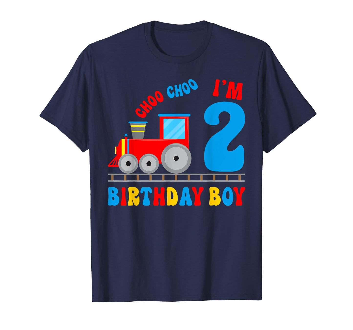 I'm 2 Years Old Kids Train Lover It's My 2nd Birthday Boy T-Shirt