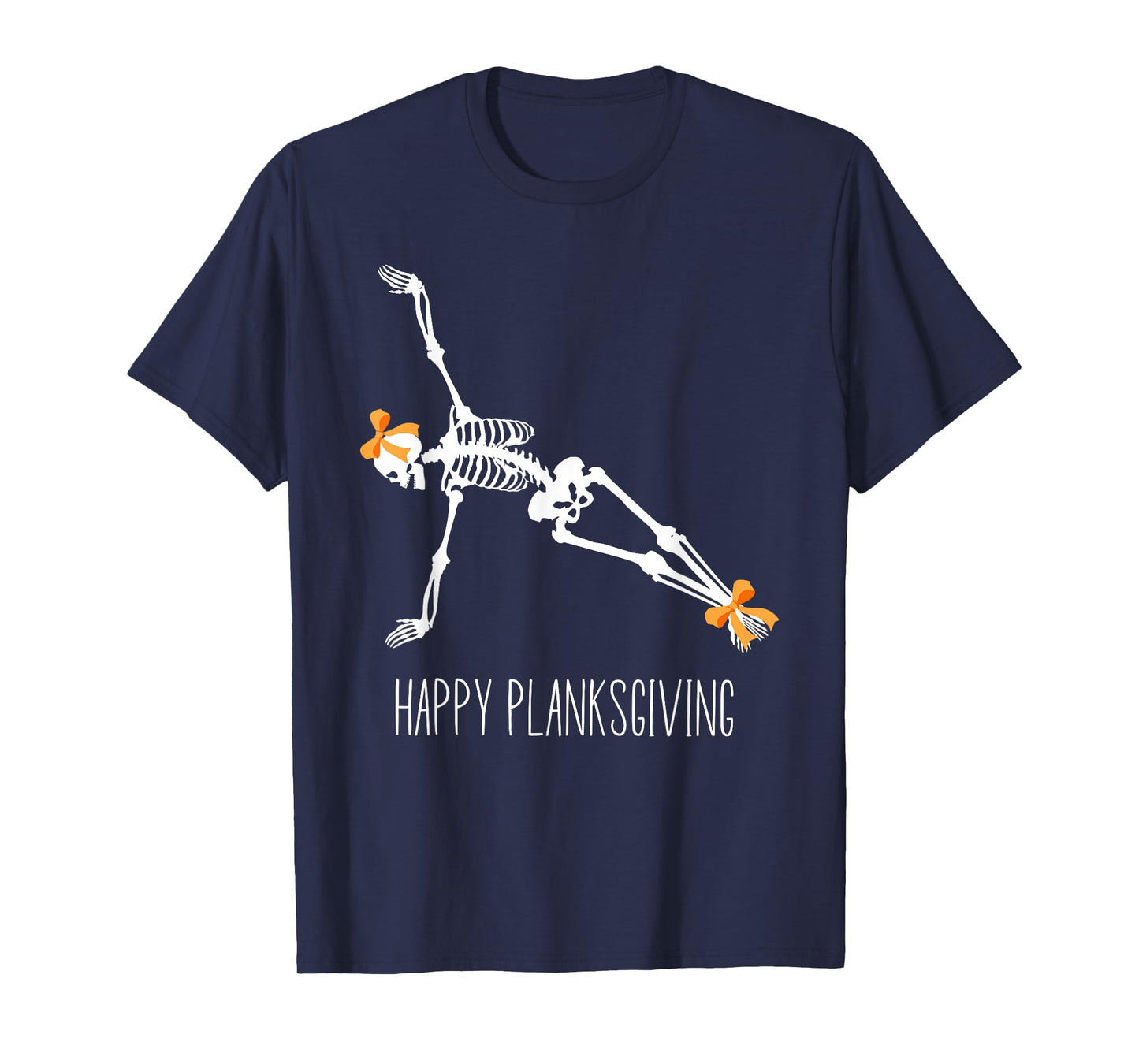 Happy Planksgiving Flowy Yoga Skeleton Thanksgiving Yoga T-Shirt