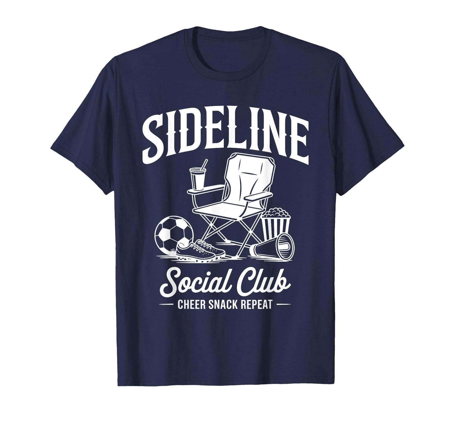 Sideline Social Club Game Day Mothers Day Grandma Soccer Mom T-Shirt