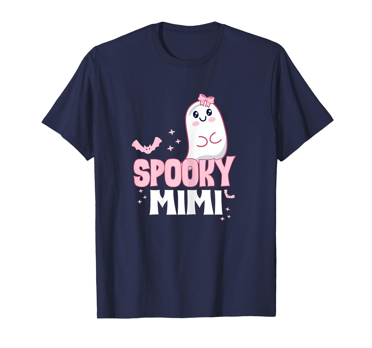 Spooky Mimi Family Cute Pink White Ghost Boo Halloween T-Shirt