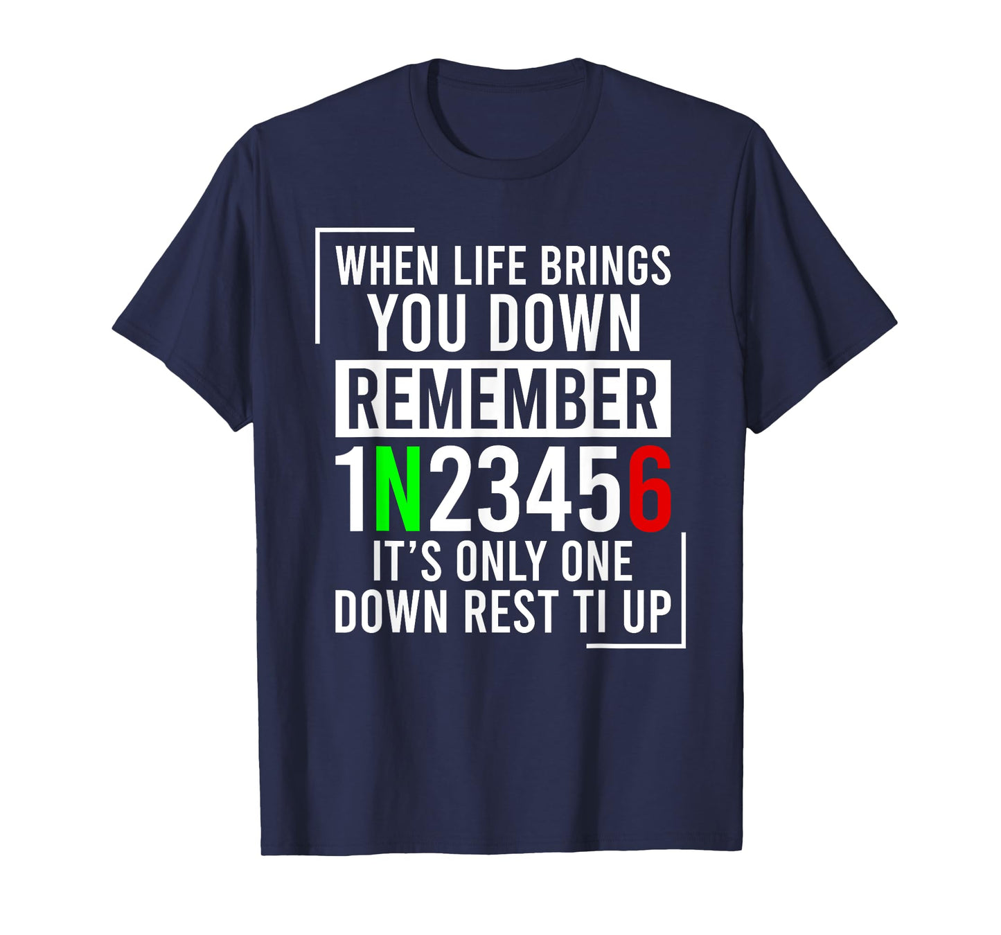1N23456 Motorcycle Gear Shift Motorcyclist T-Shirt