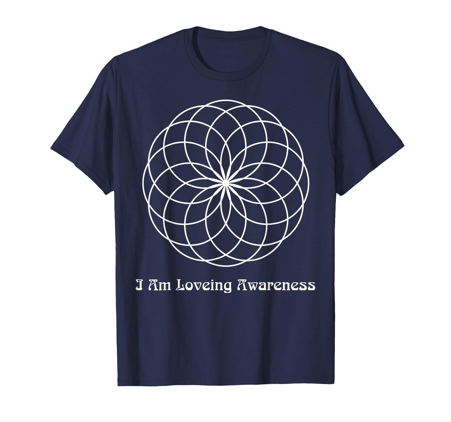I Am Loving Awareness, Ram Dass Mantra, Spiral Mandala T-Shirt