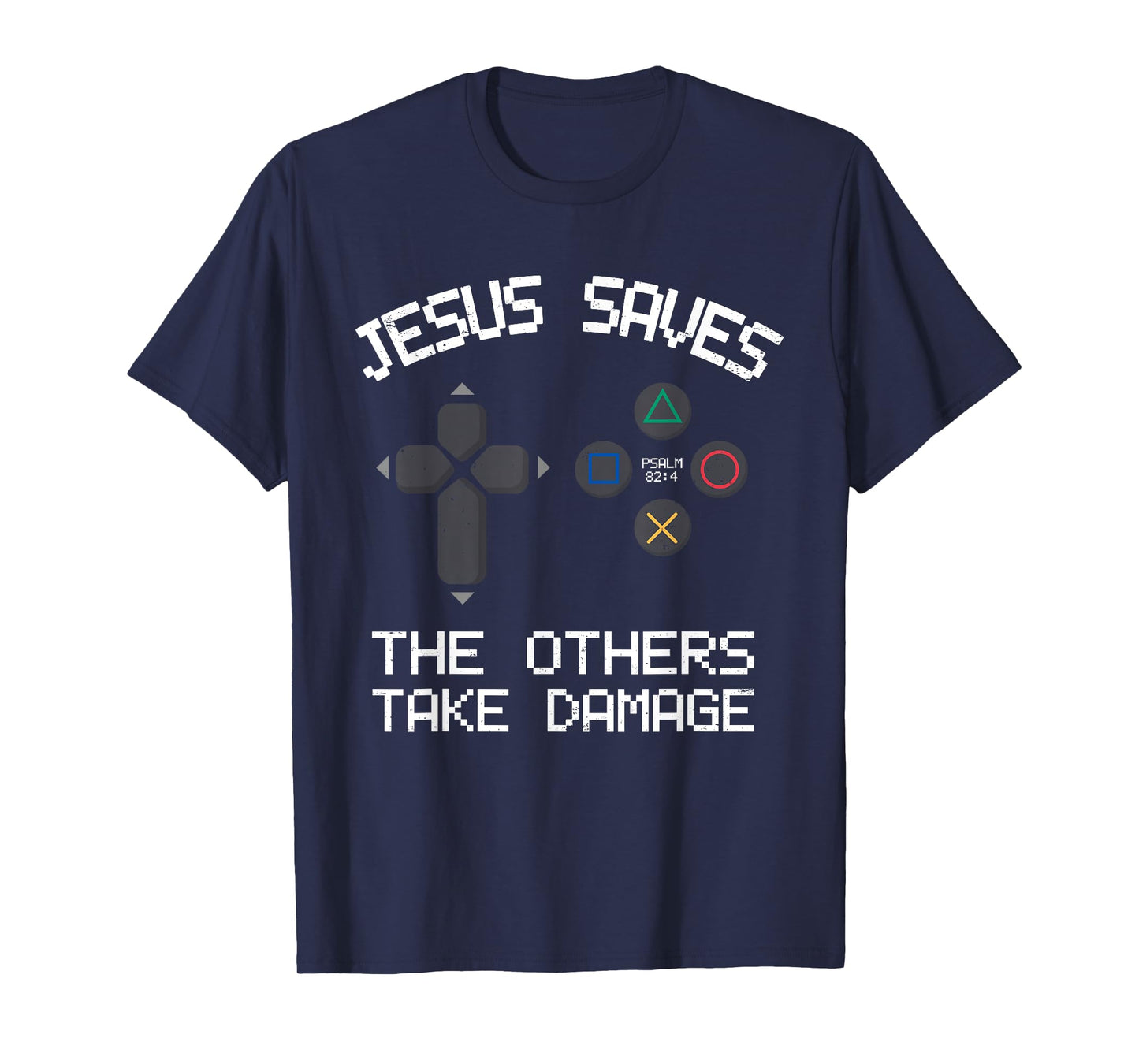 Vintage Christian Video Gamer Jesus Saves T-Shirt