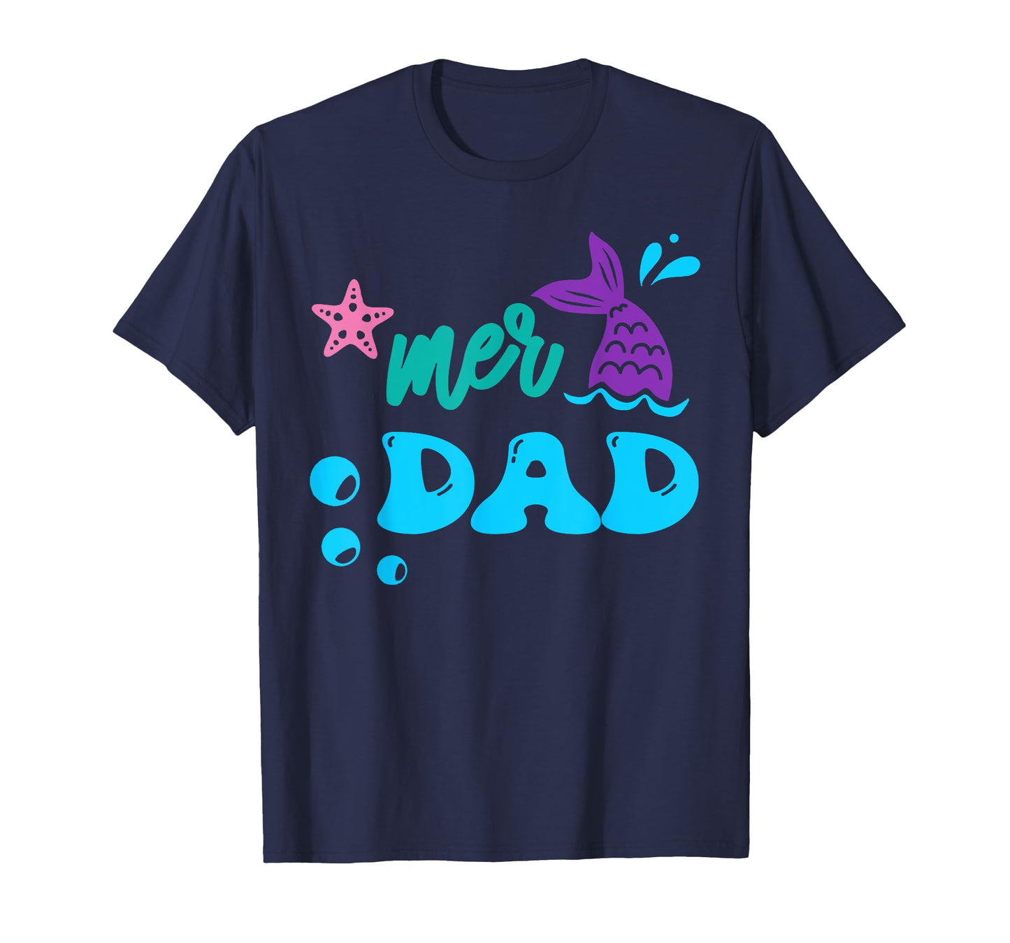 Mer Dad Mermaid Shirt Matching Family Gifts T-Shirt