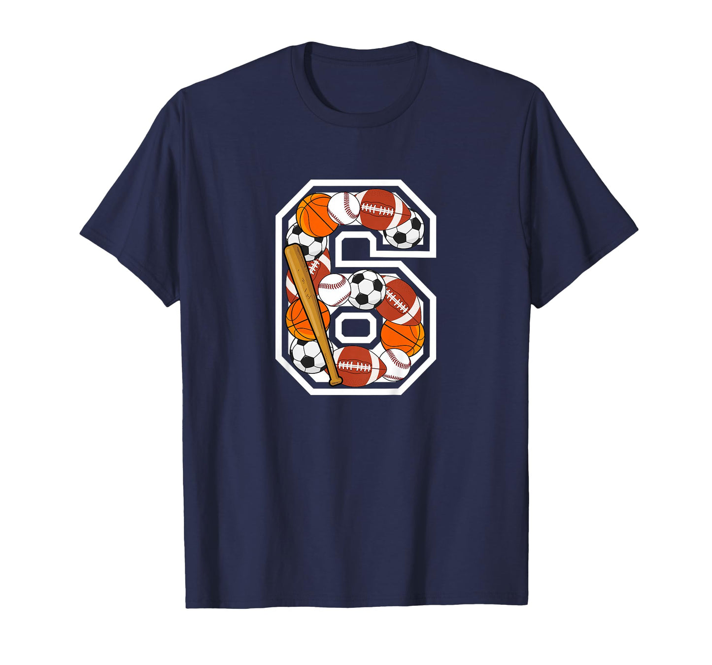 Kids 6th Birthday Sports Birthday Party 6 Year Old Boy T-Shirt