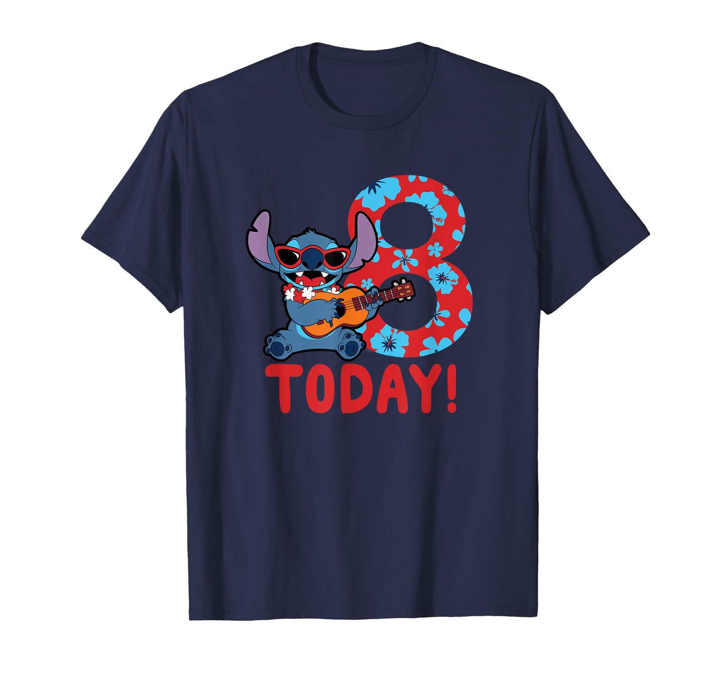 Disney Lilo & Stitch Tropical Birthday 8 Years Old Today T-Shirt