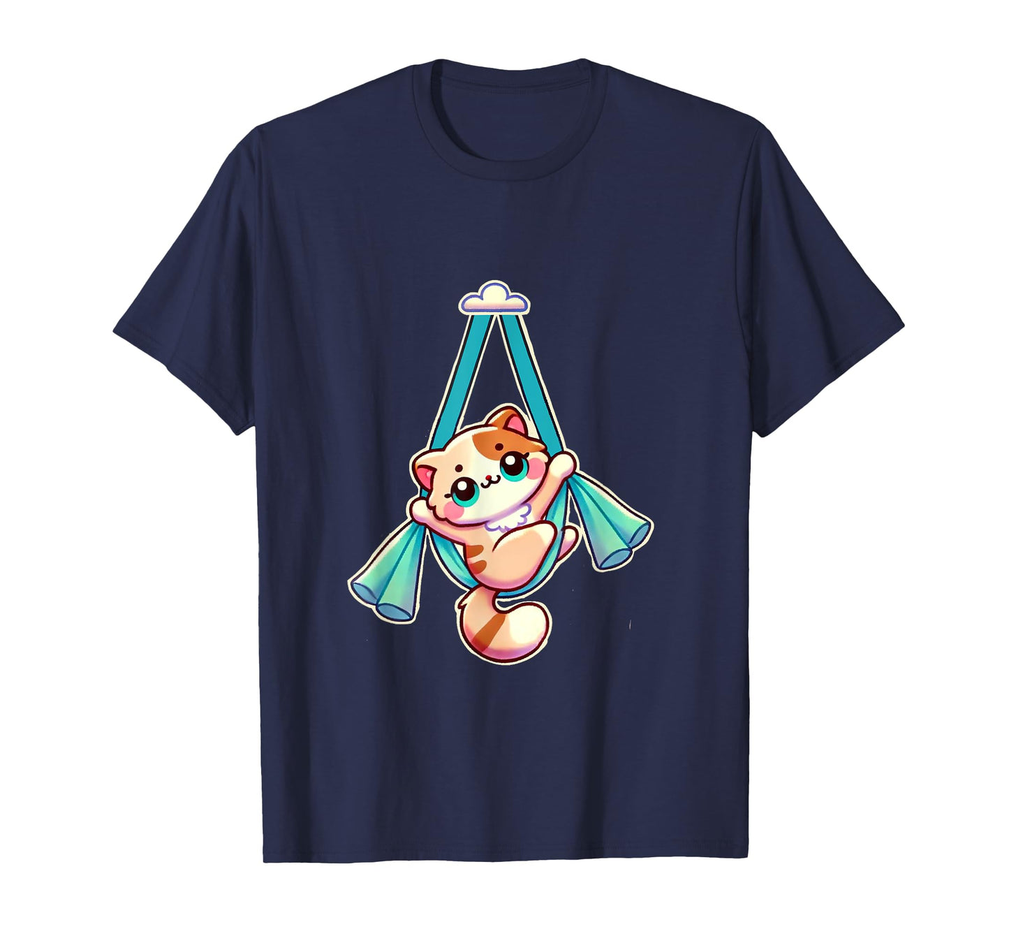 AD Designs Hang In There Aerial Kitty Aerialist Cat Silks T-Shirt