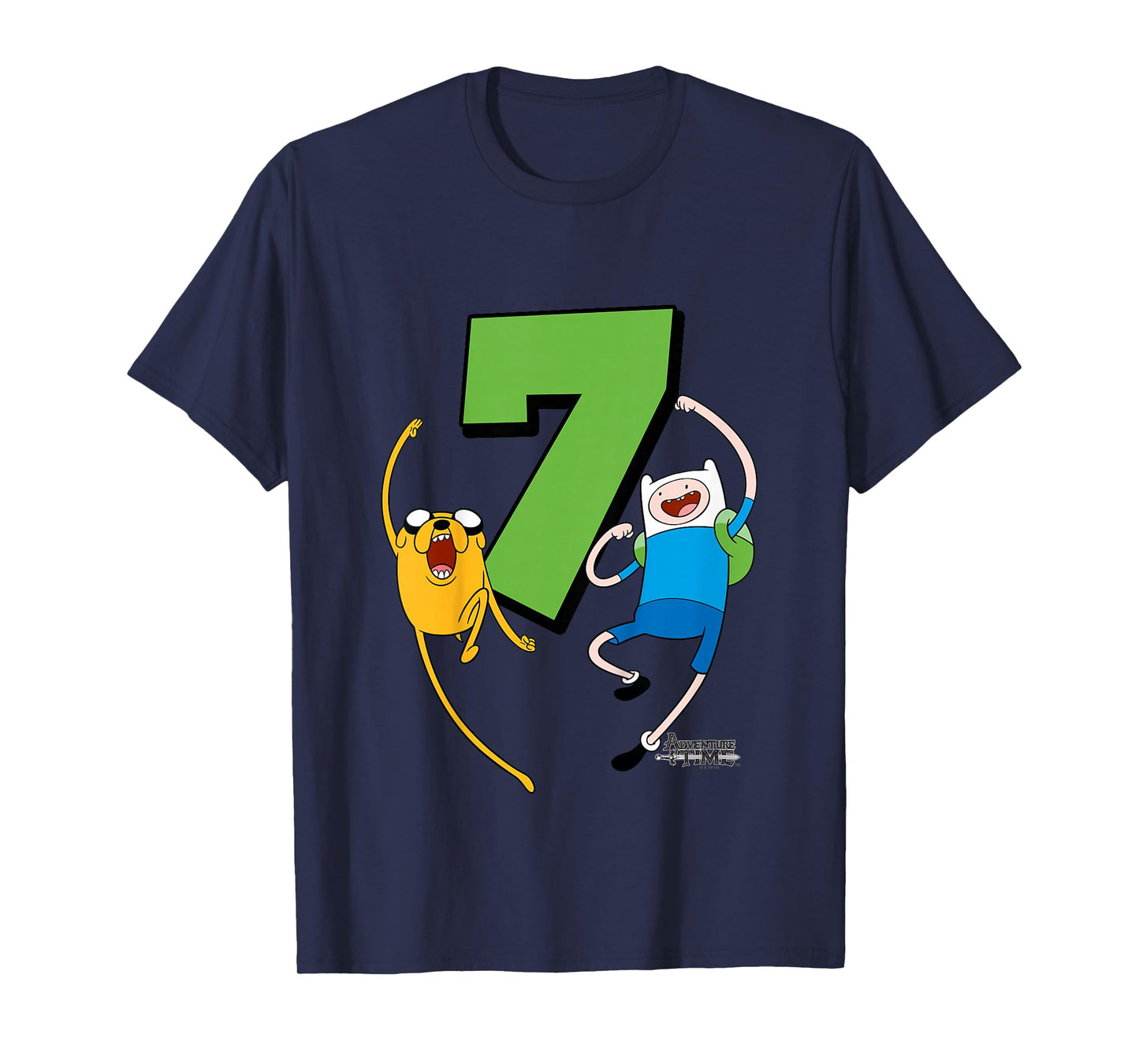 Kids Adventure Time Finn and Jake 7th Birthday T-Shirt