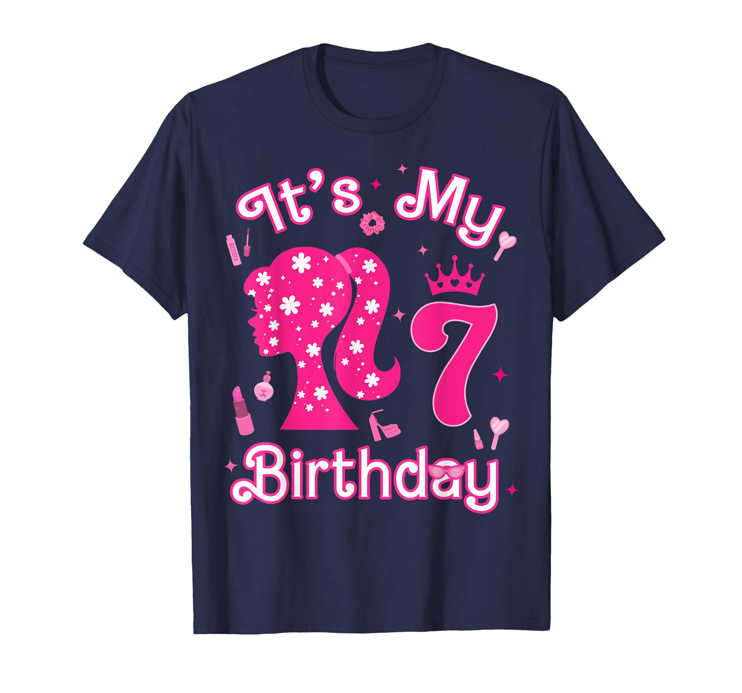 Kids 7Th Birthday Girl Doll 7 Years Old Birthday Girl Party T-Shirt