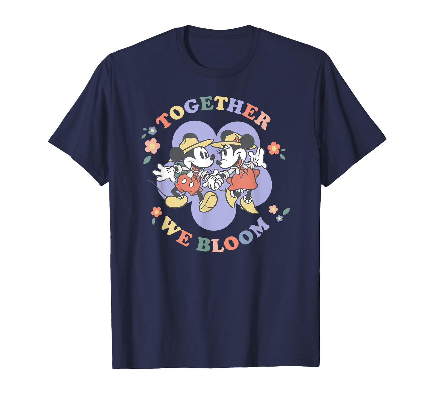 Disney Mickey and Minnie Mouse Together We Bloom Springtime T-Shirt