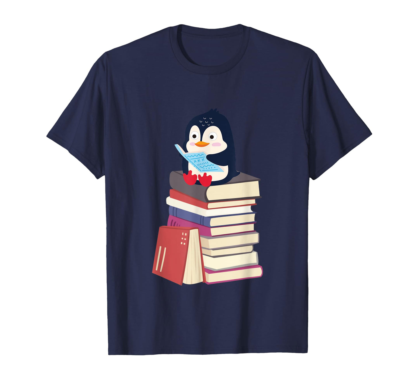 Teacher Librarian Kawaii Penguin, Book Lover Penguin T-Shirt
